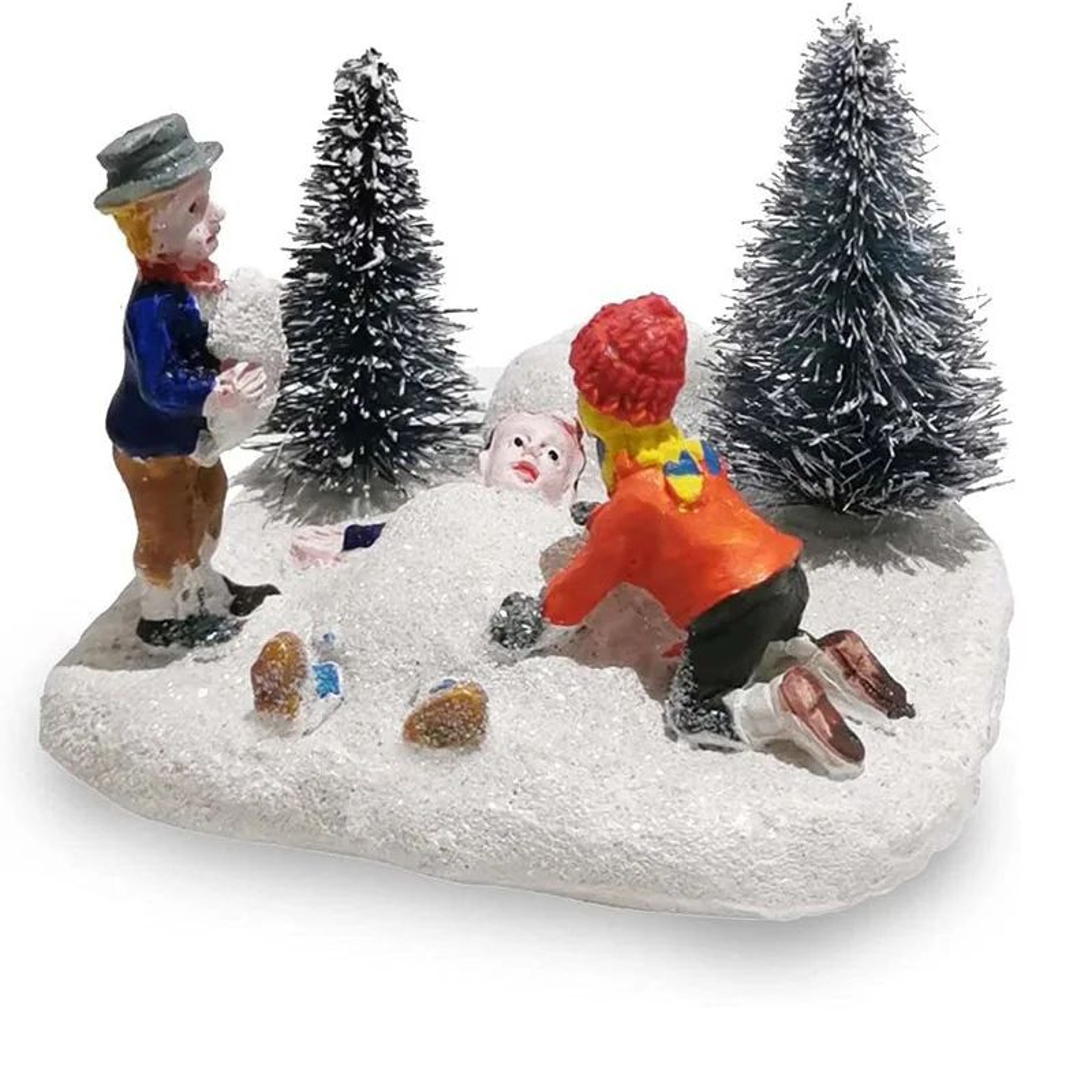 Classic Christmas Village Playing Kids Figurine Set  Collectible Holiday Scene Decor For Home  Fire 0