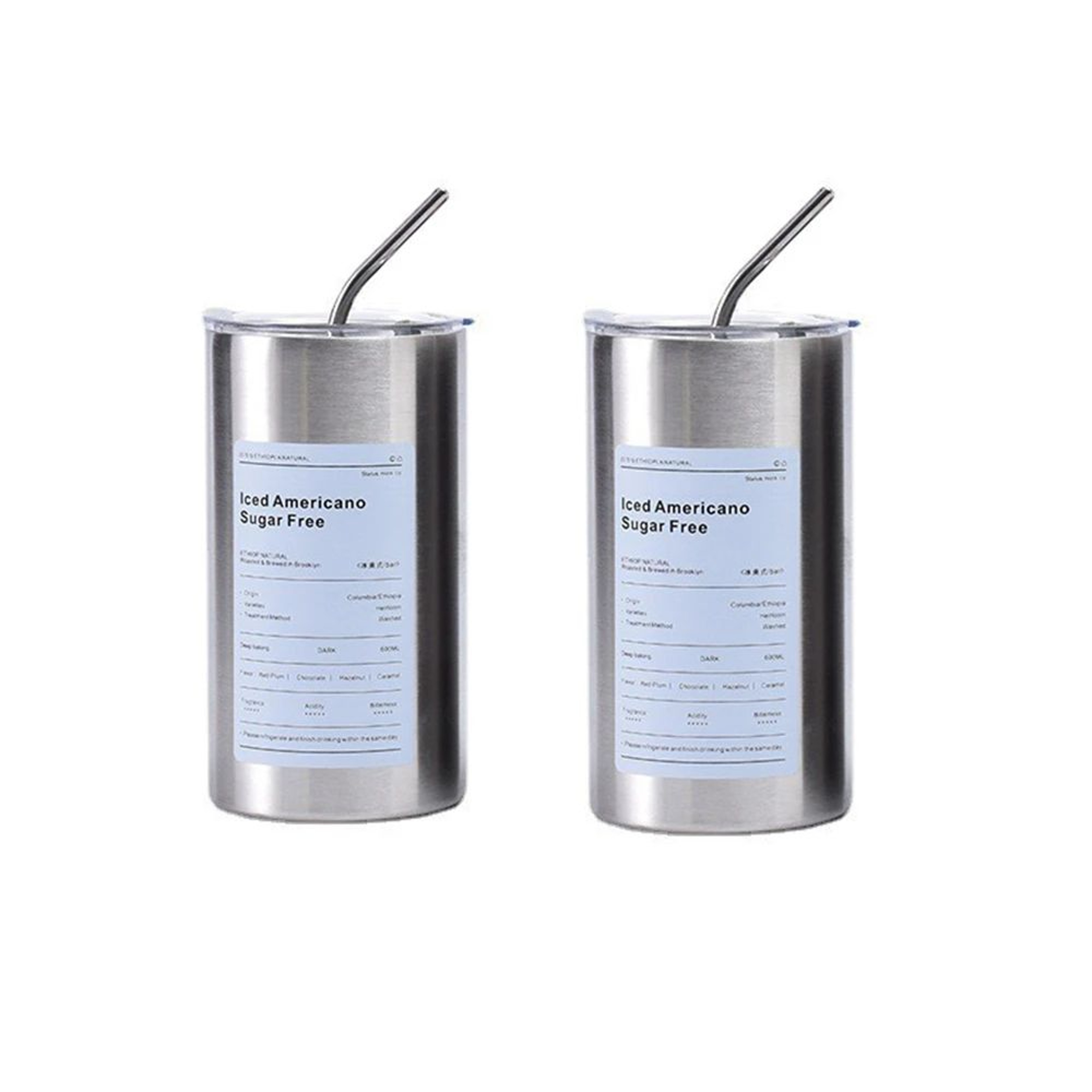 Premium 600 Ml Stainless Steel Vacuum Bottle  Portable Insulated Coffee  Water Tumbler With Straw 8