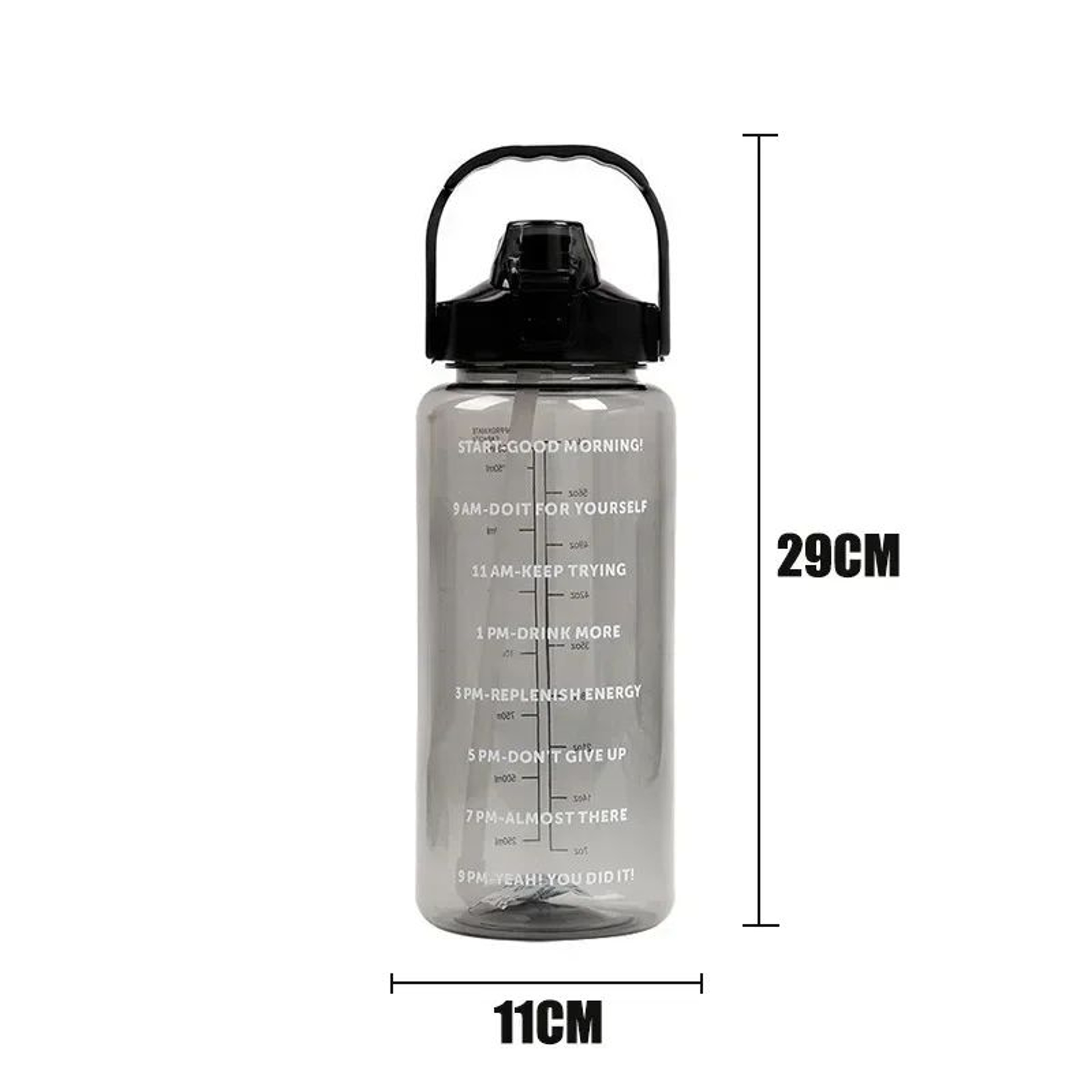 HydraMax 2Liter Portable Water Bottle With Straw  Large Travel  Fitness Hydration Jug 1