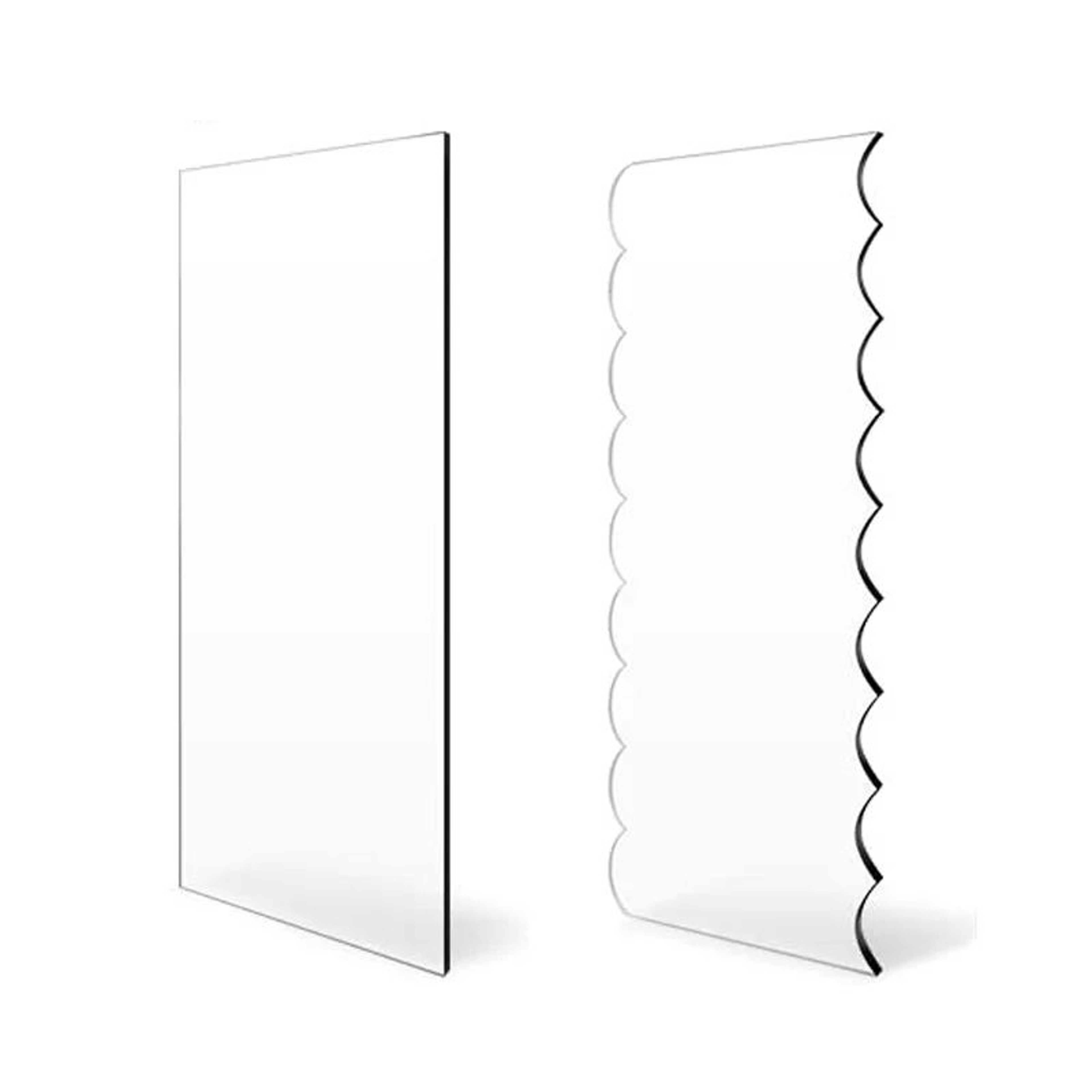 SmoothFinish Acrylic Cake Scraper  Comb Set 2Piece Frosting Smoother  Stripe Cake Comb 6