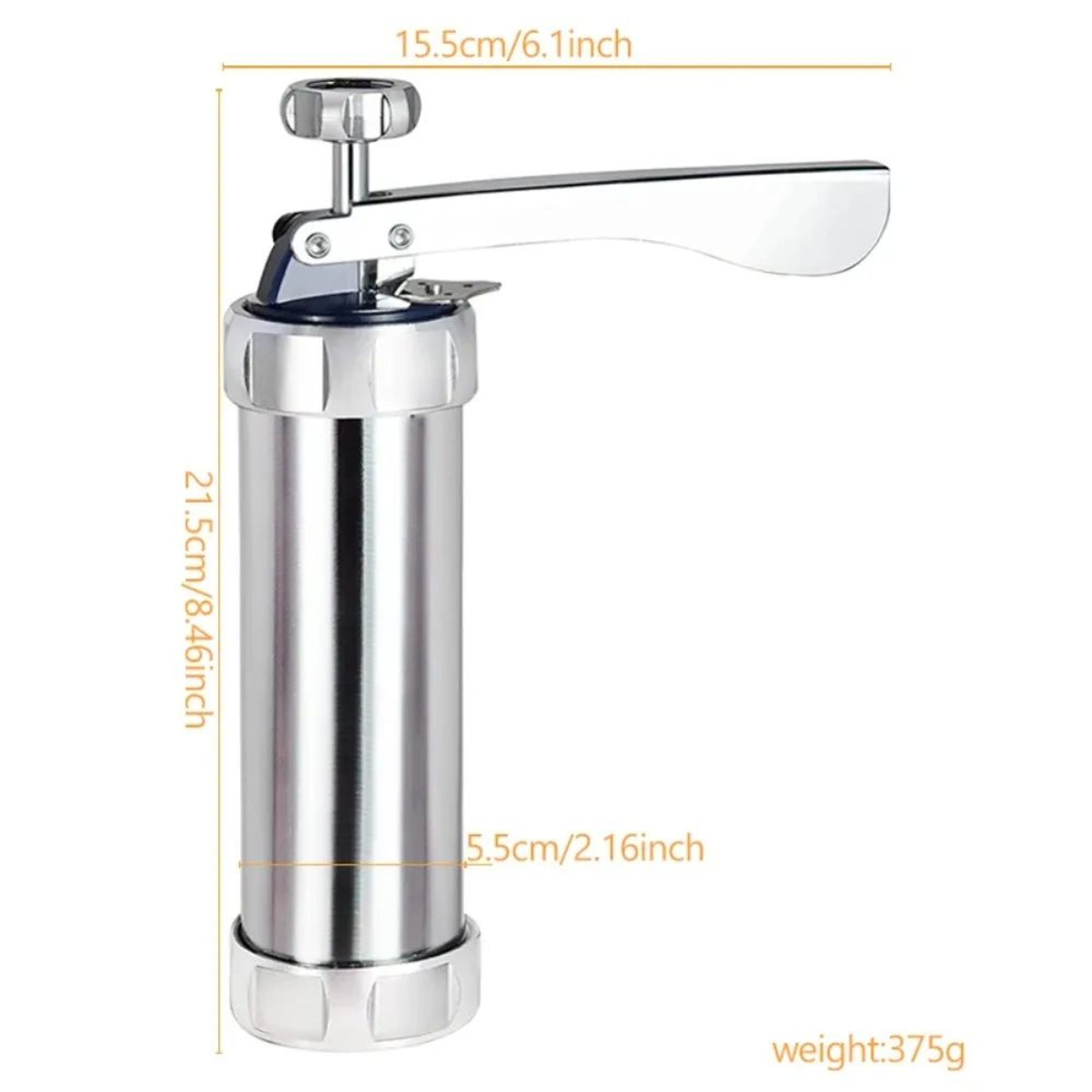 Premium Stainless Steel Cookie Press Gun Set  DIY Cookie Maker Tools With 20 Shape Plates  4 Nozzle