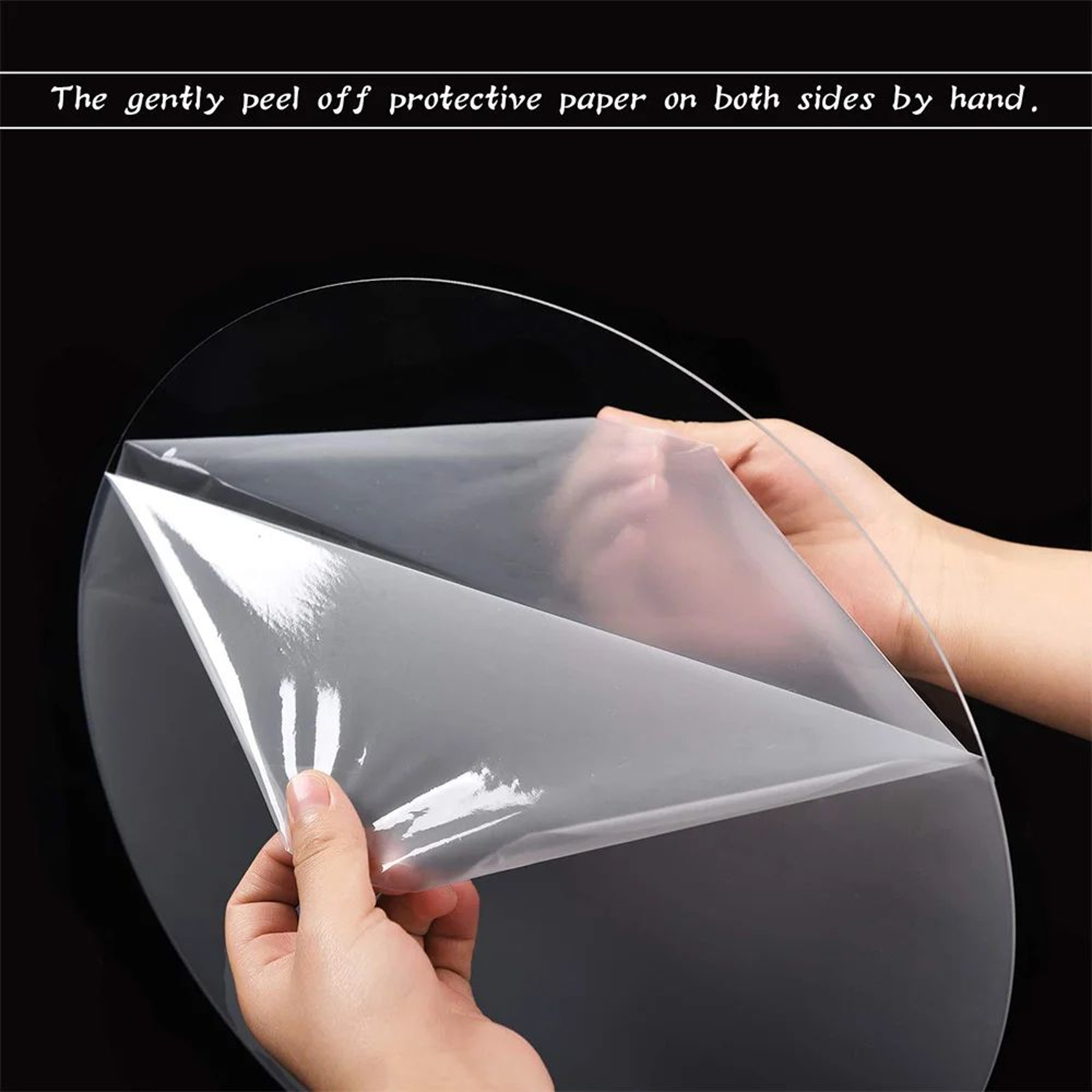Premium Reusable Acrylic Cake Disc  Base Plate  Clear Round Cake Decorating Board 2Pack 1