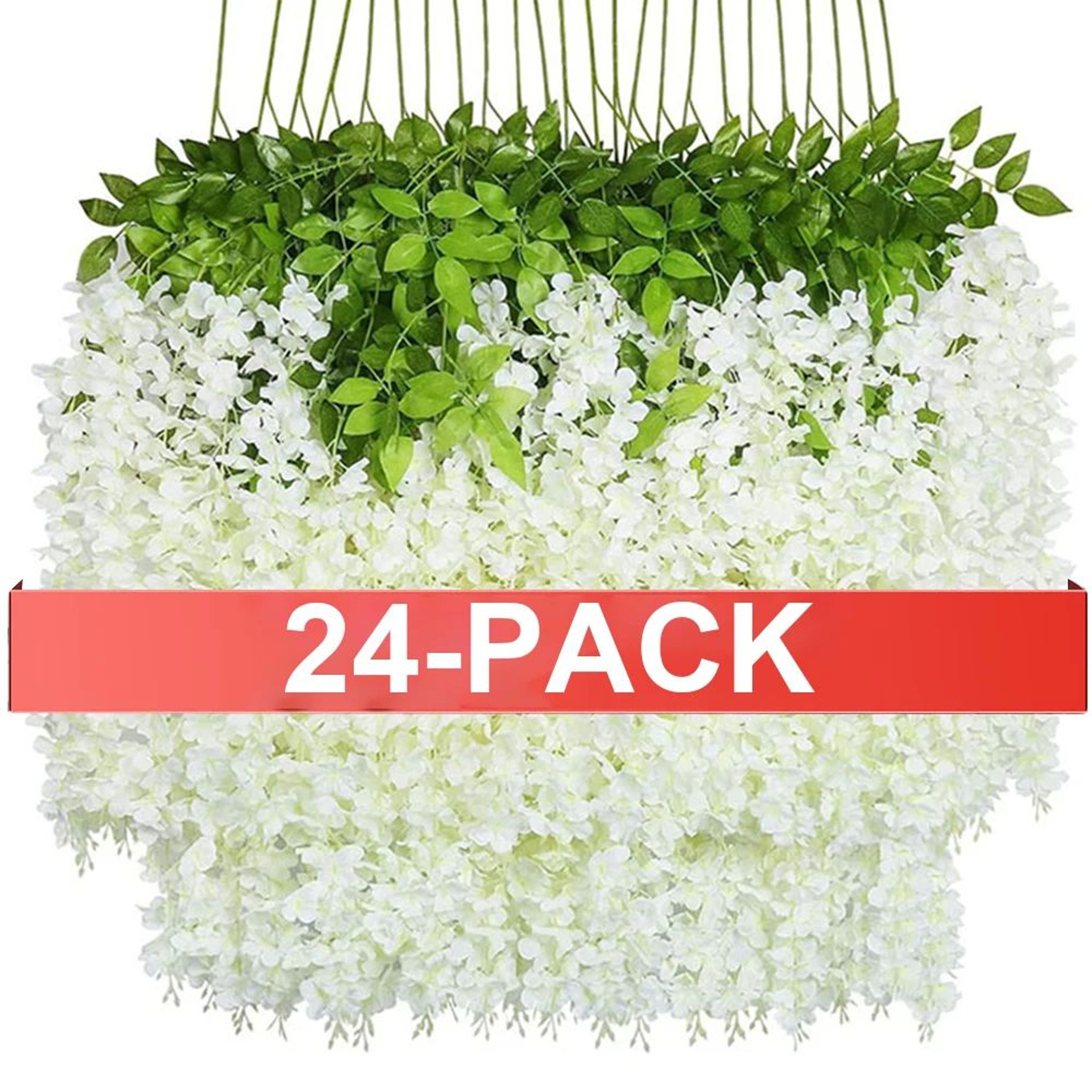 Luxe Cascading Artificial Wisteria Hanging Garland  Elegant Fake Vines For Weddings Home  Event Dec 0