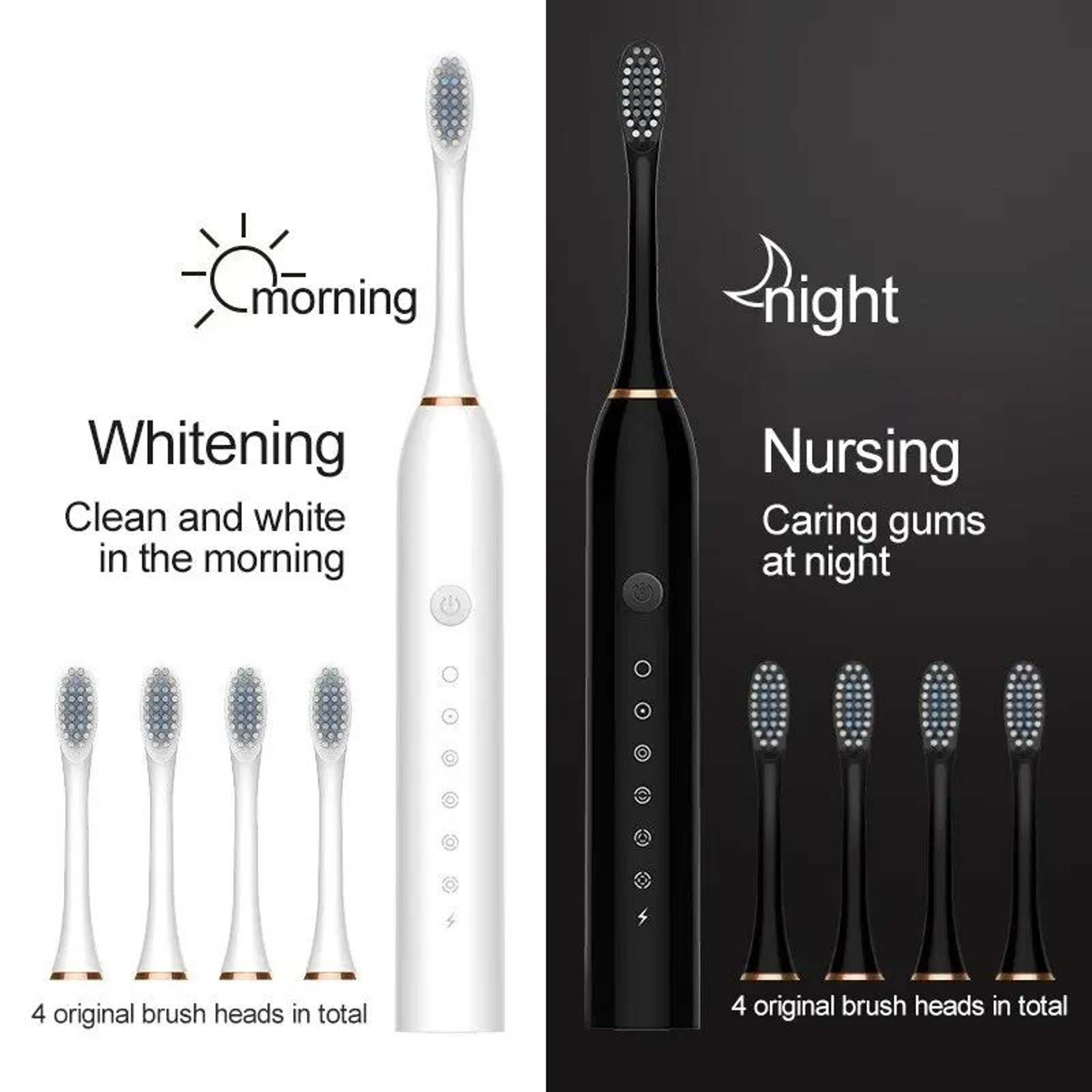 Advanced Ultrasonic Electric Toothbrush With SixMode Cleaning  Soft Bristle Care 1