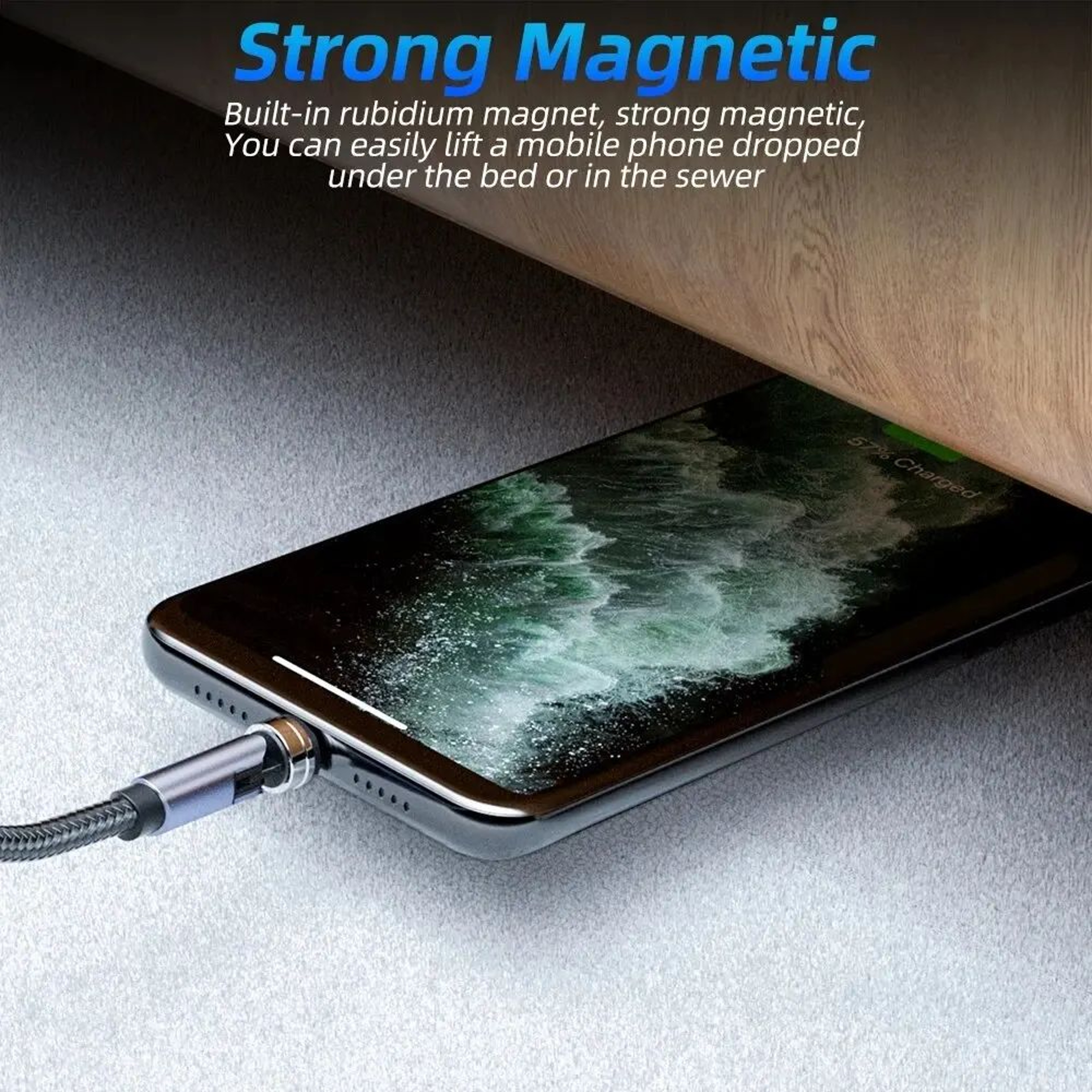 540 Magnetic FastCharge 3in1 Rotating Data Cable 2