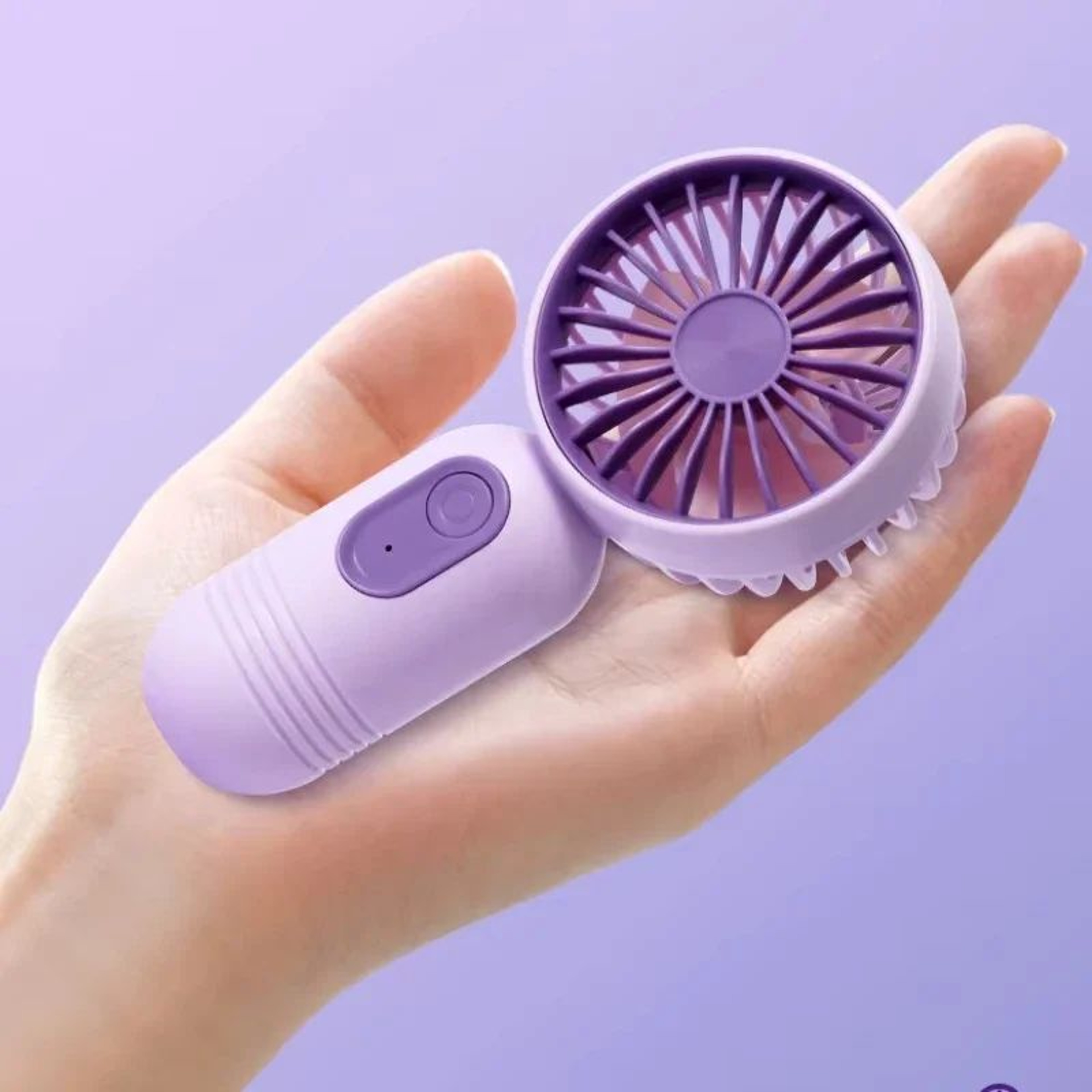 Mini Handheld USB Rechargeable Fan With 3Speed Strong Wind For Travel Desk  Outdoor Use 4