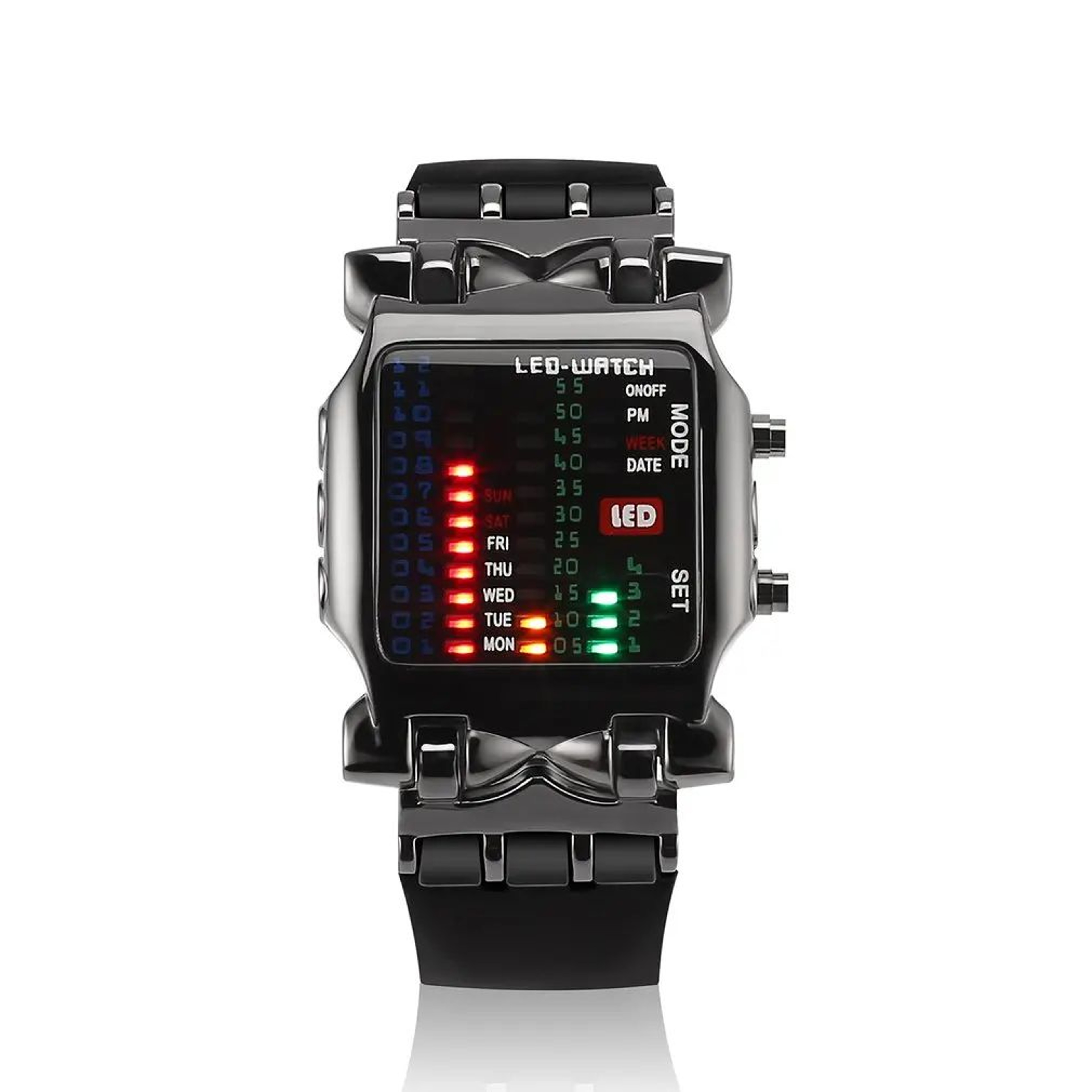 Crab Binary LED Watch For Men  Creative Waterproof Digital Timepiece 5