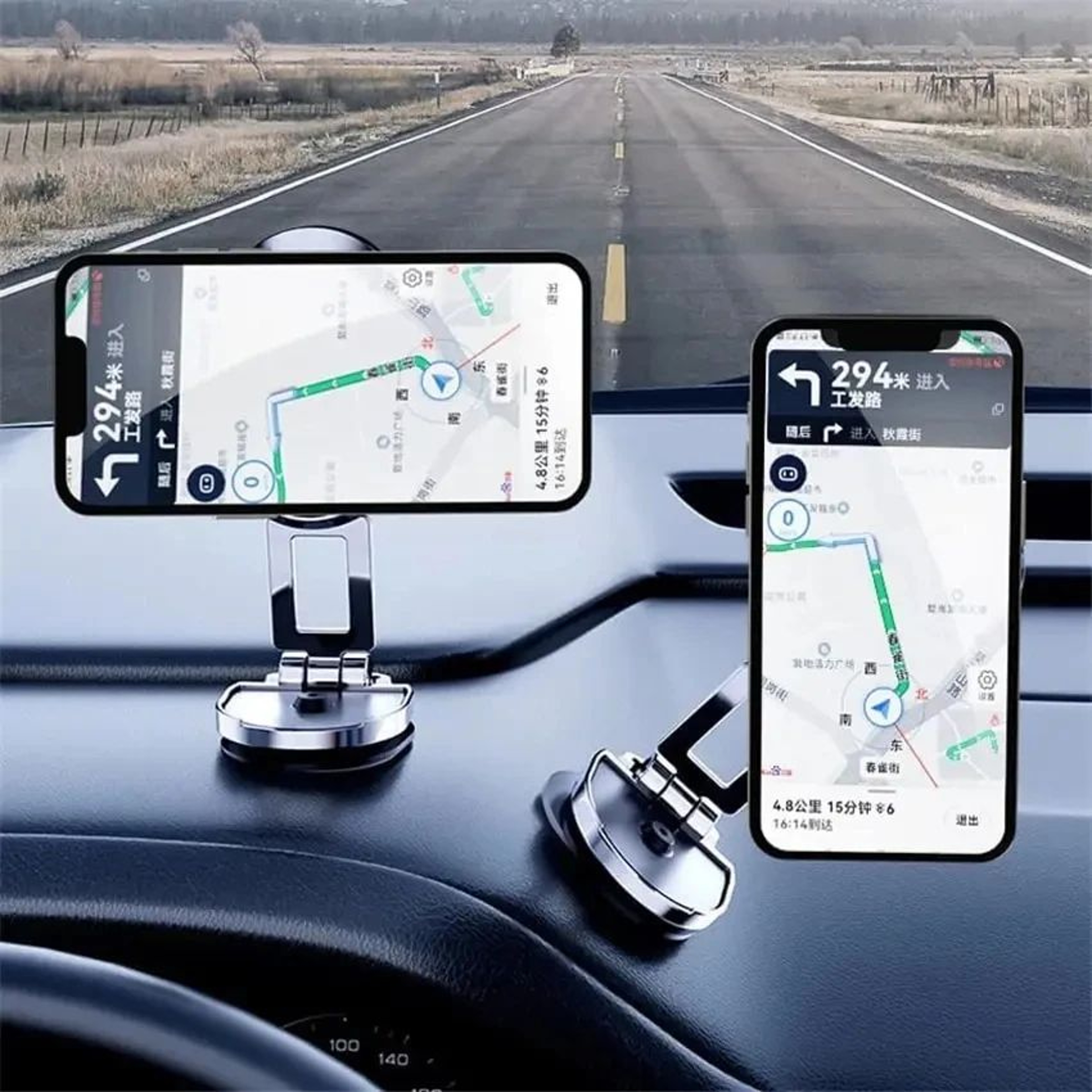Magnetic Car Phone Mount Dashboard Holder With Rotating Folding Design 5