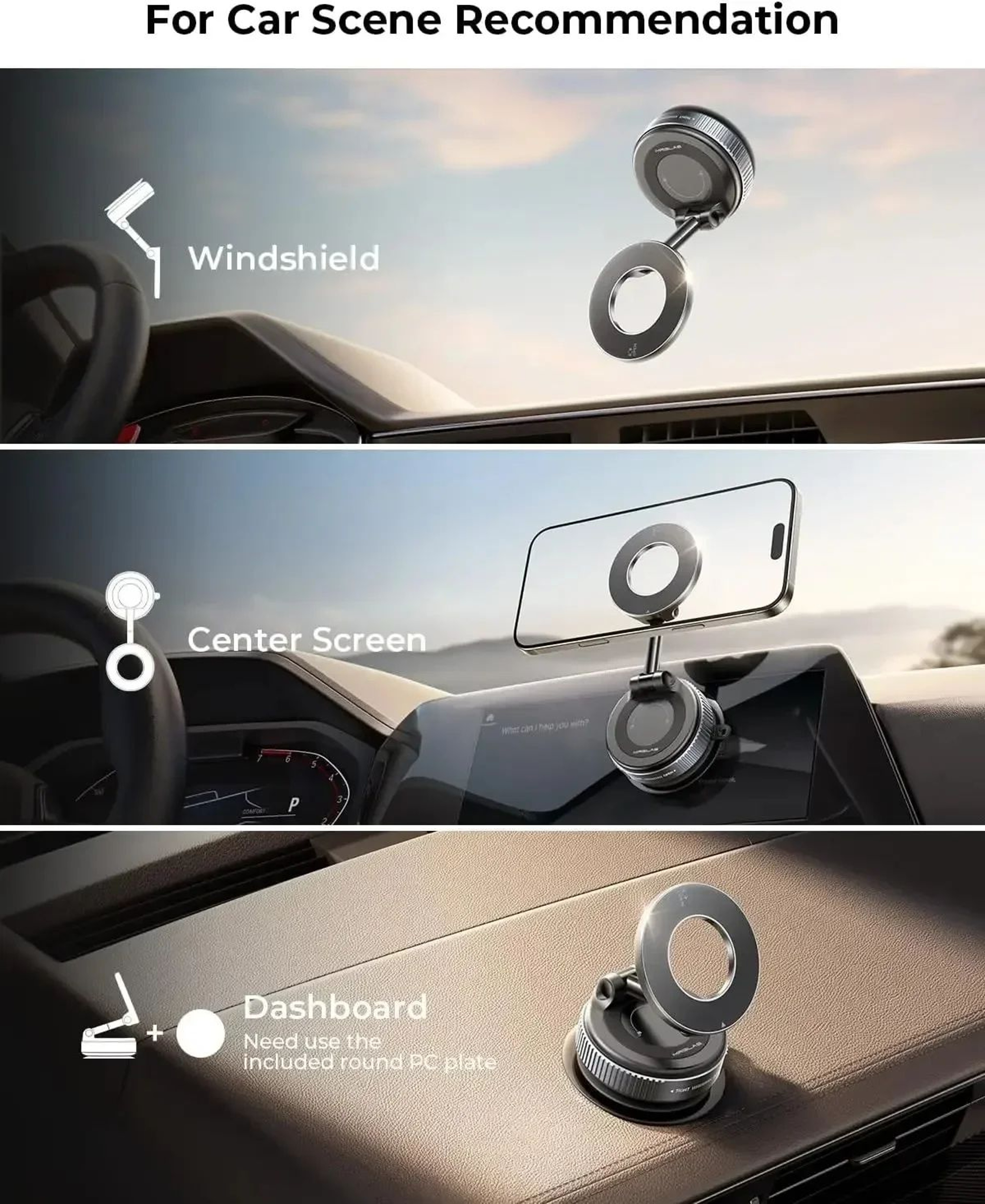 MagGrip Pro 360 Magnetic Phone Holder With Vacuum Suction Mount 1