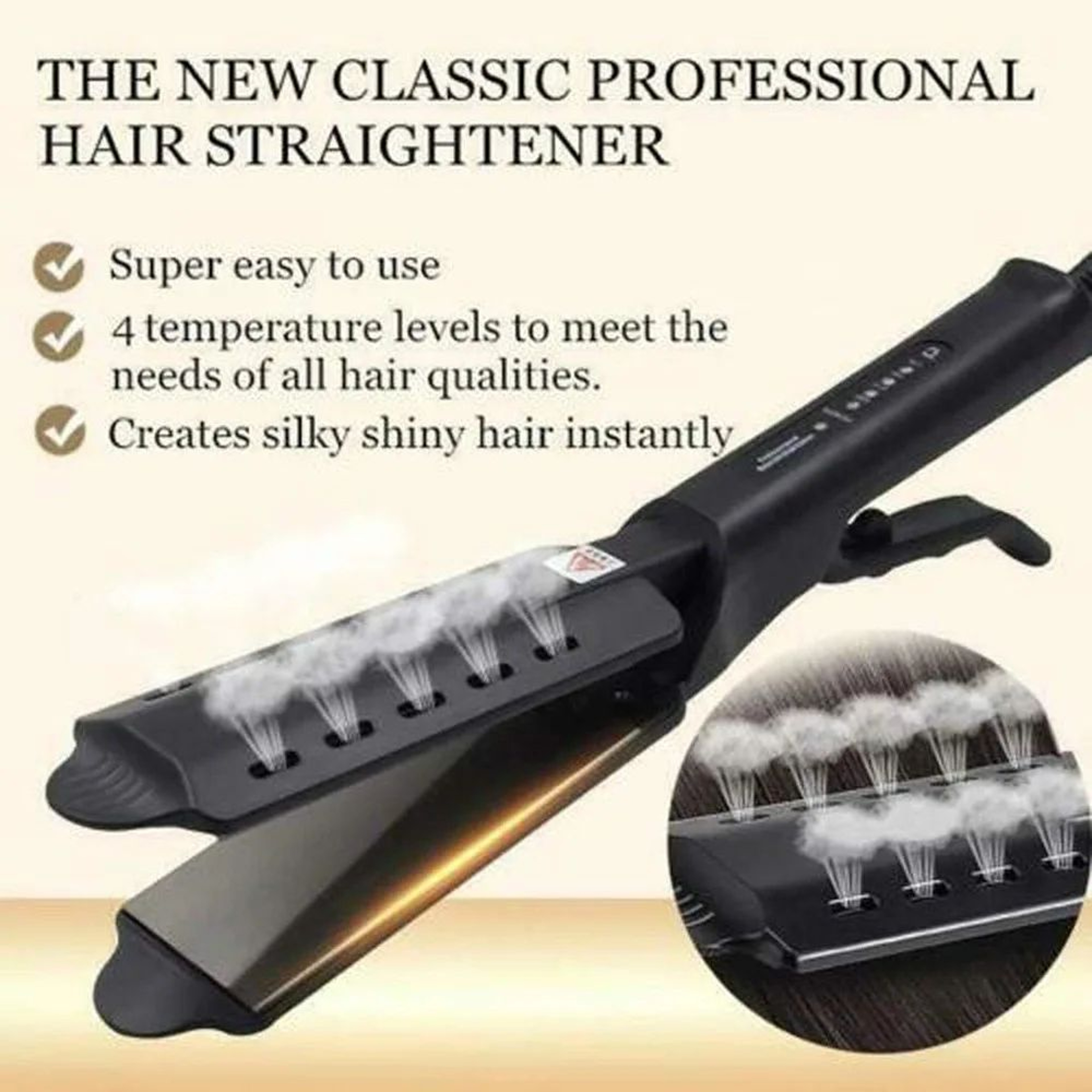 DualUse Mini Hair Straightener  Curler With Constant Temperature Control 0