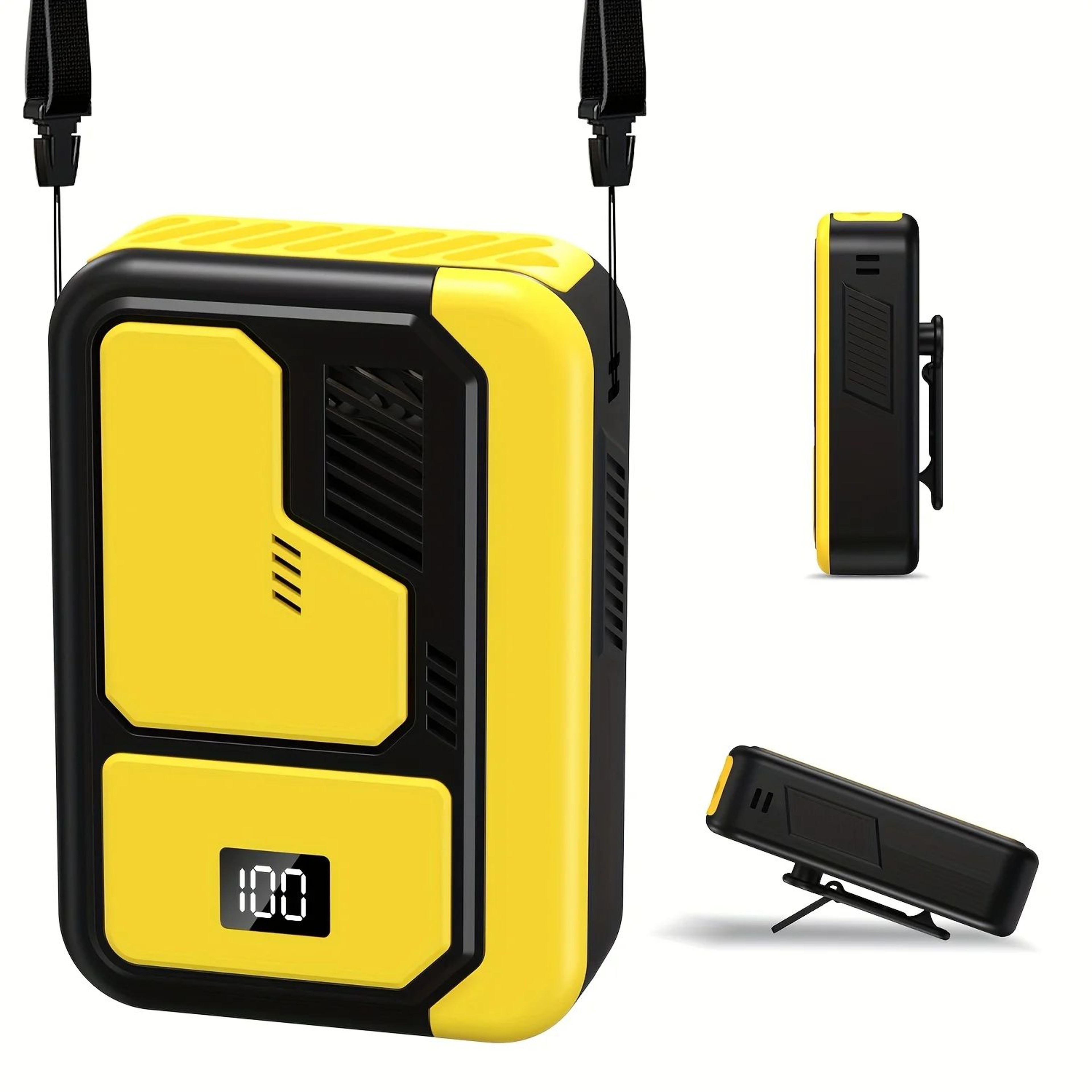 2025 Portable Neck  Waist Fan With LED Display  Rechargeable HandsFree Cooling For Outdoor Use 6