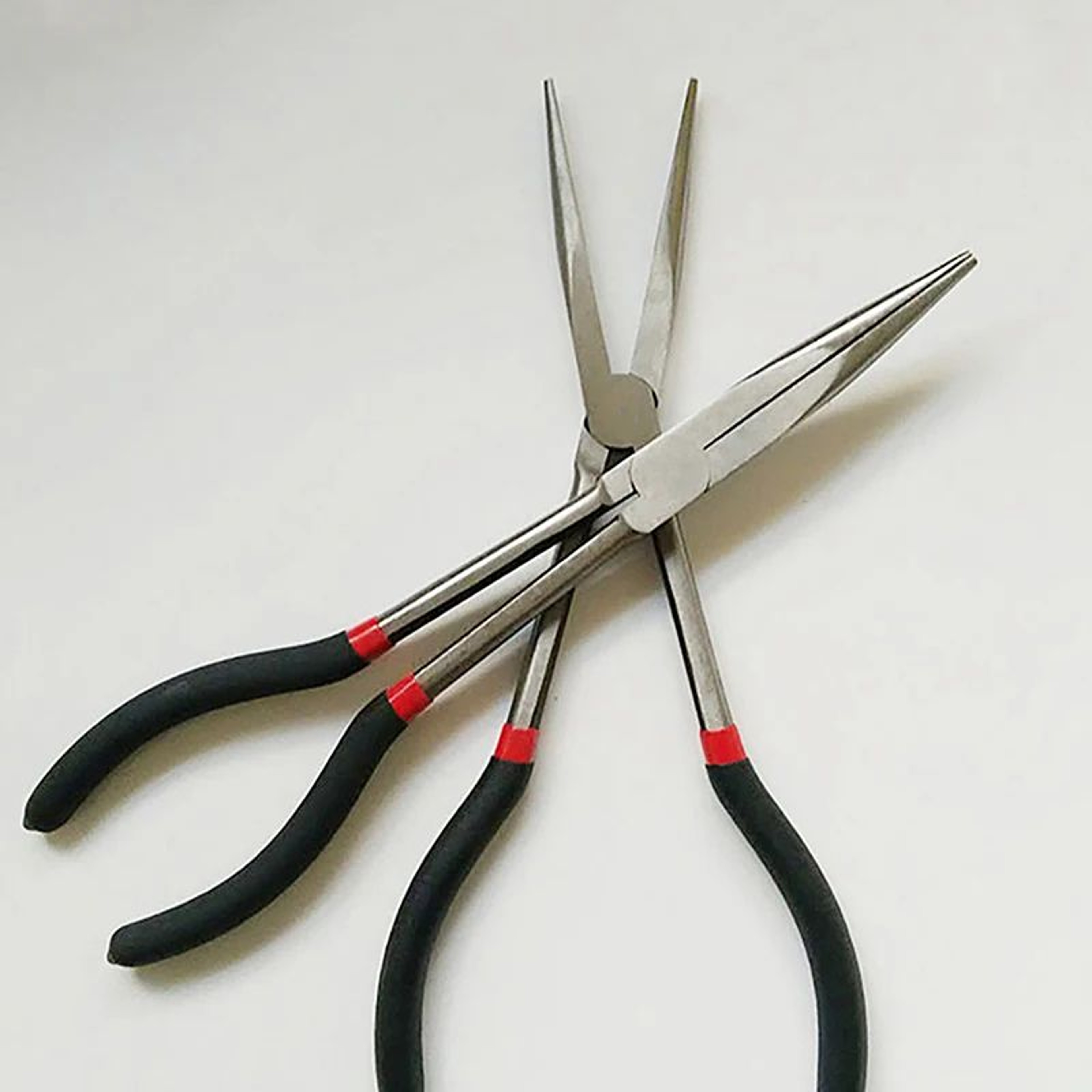 PrecisionGrip Carbon Steel NeedleNose Fishing Pliers  Long Handle NonSlip Gripper Tool 0