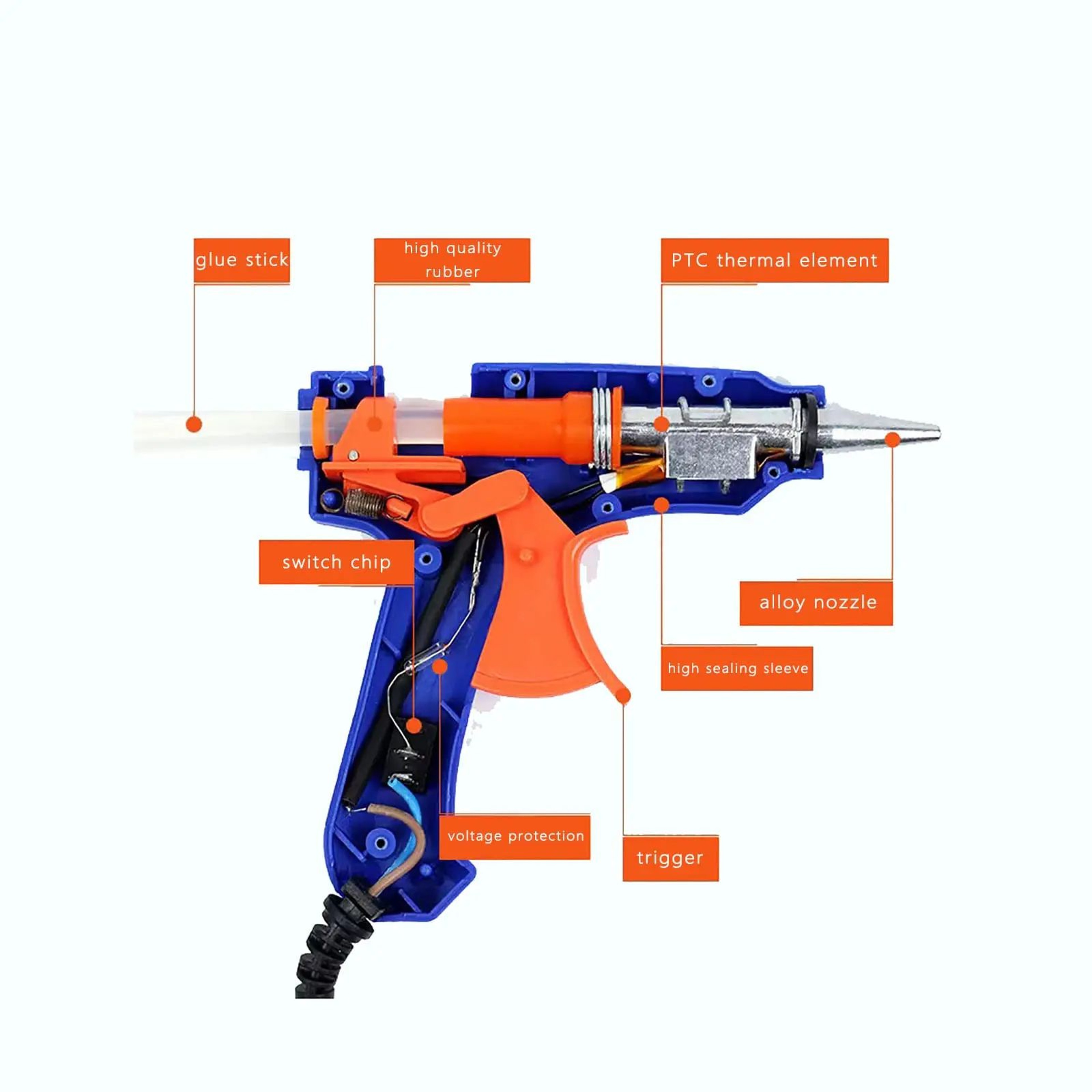 20W Mini Hot Melt Glue Gun For DIY Crafts  Quick Repairs 5