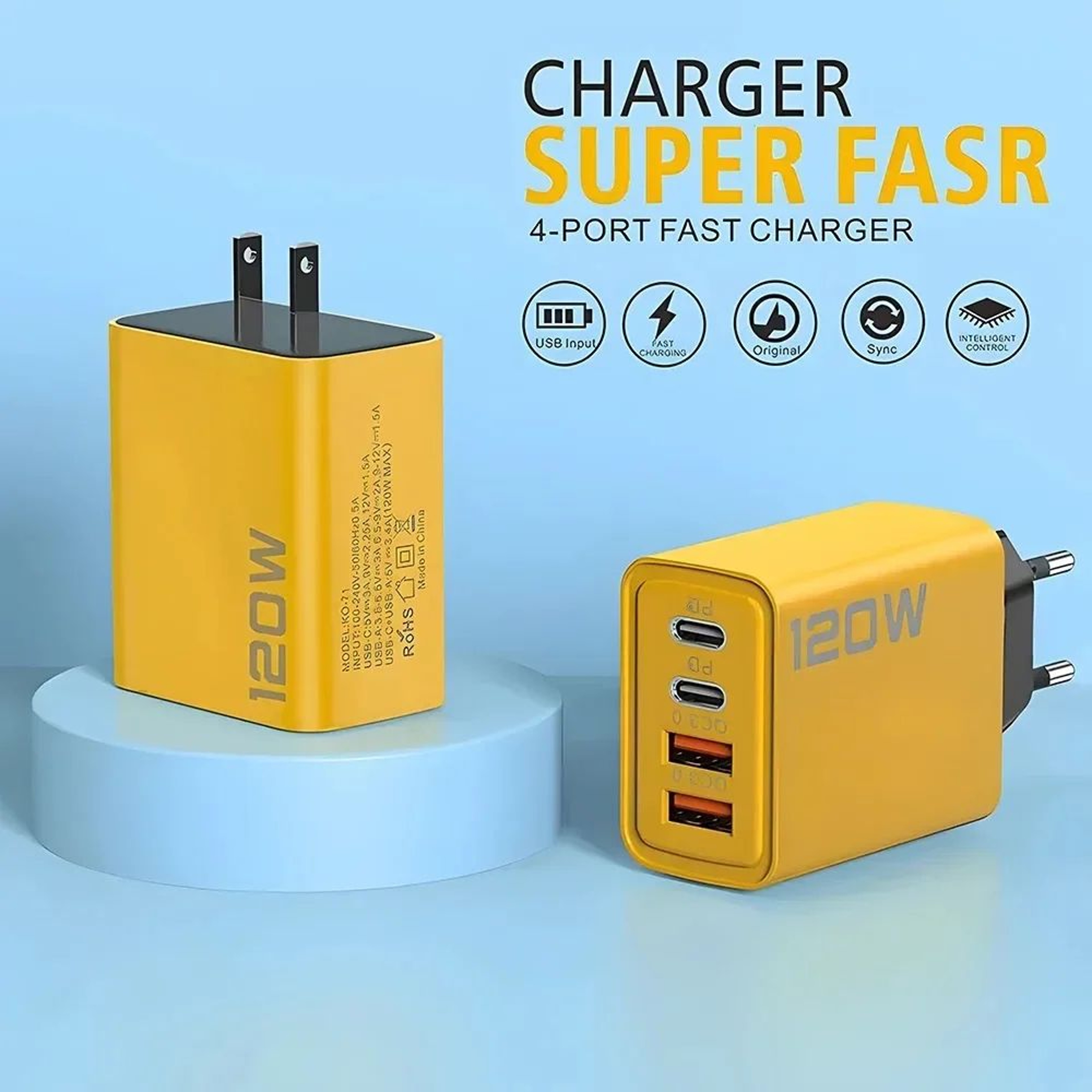 120W GaN Fast Charging USBC PD Wall Charger For IPhone Android  More 2