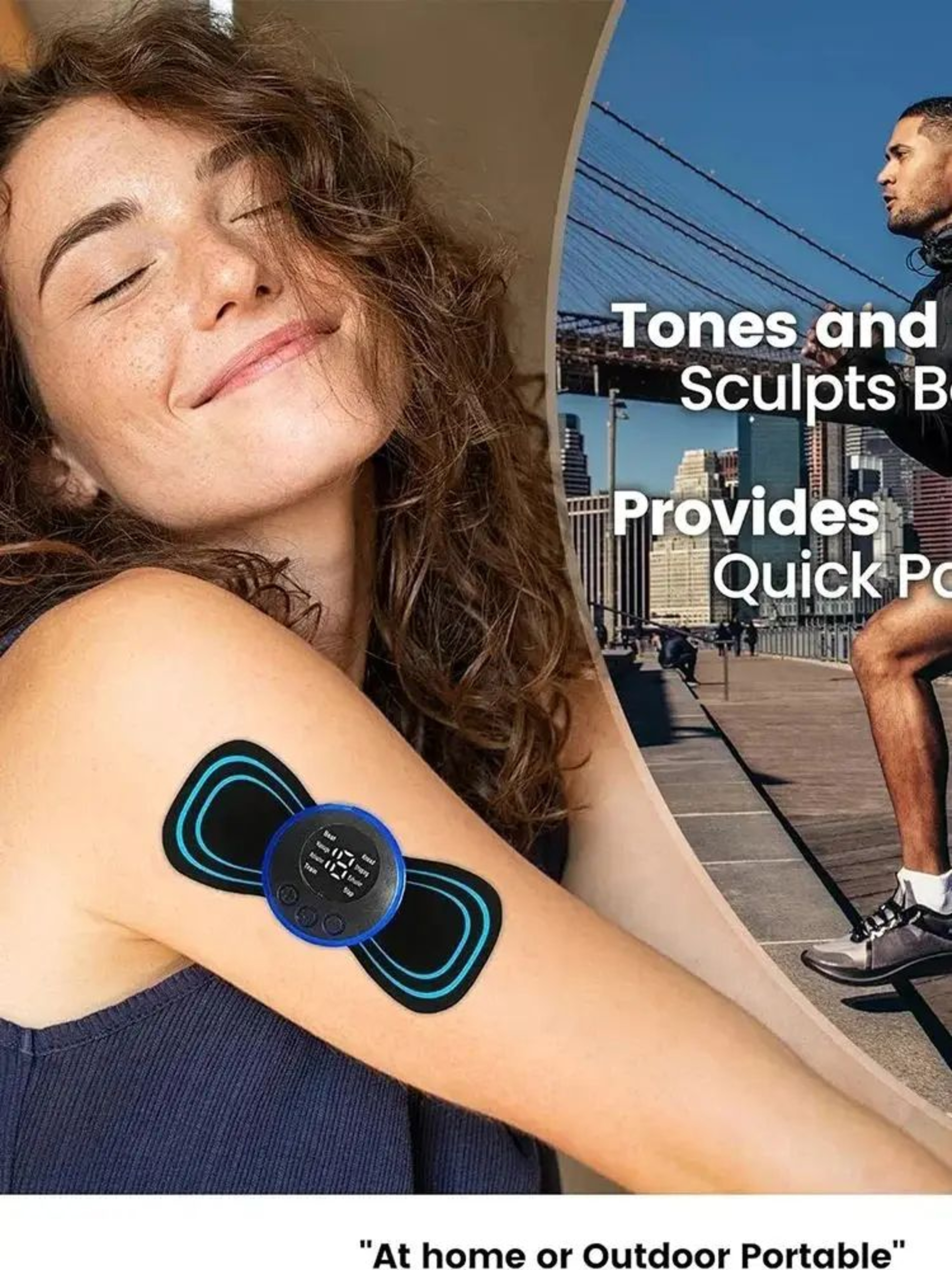 Portable Electric EMS Neck  Cervical Massager Patch  Mini Muscle Pain Relief  Fatigue Stimulator 2