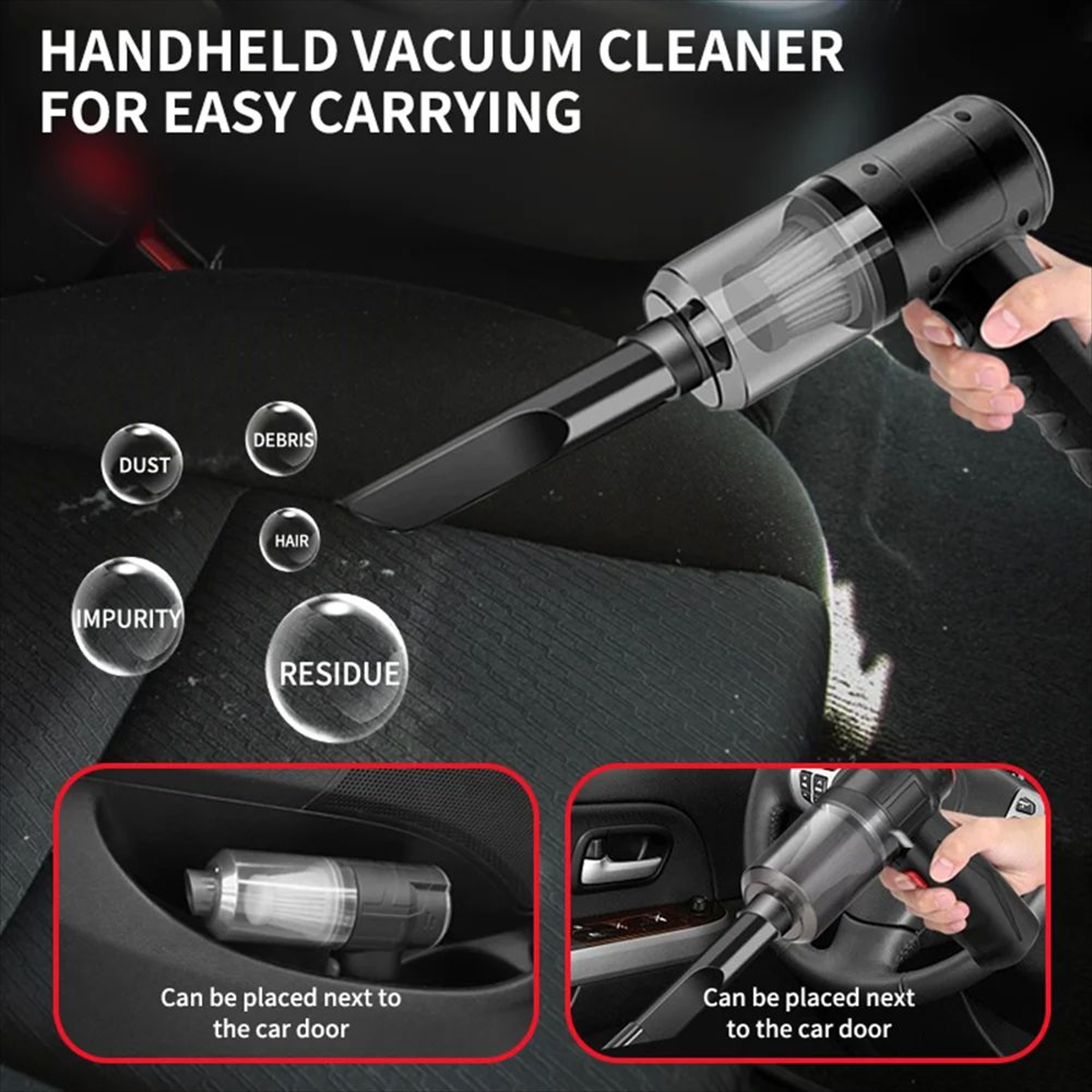 Cordless HighPower Mini Vacuum  Air Duster  15000Pa Portable Car  Home Cleaner 4