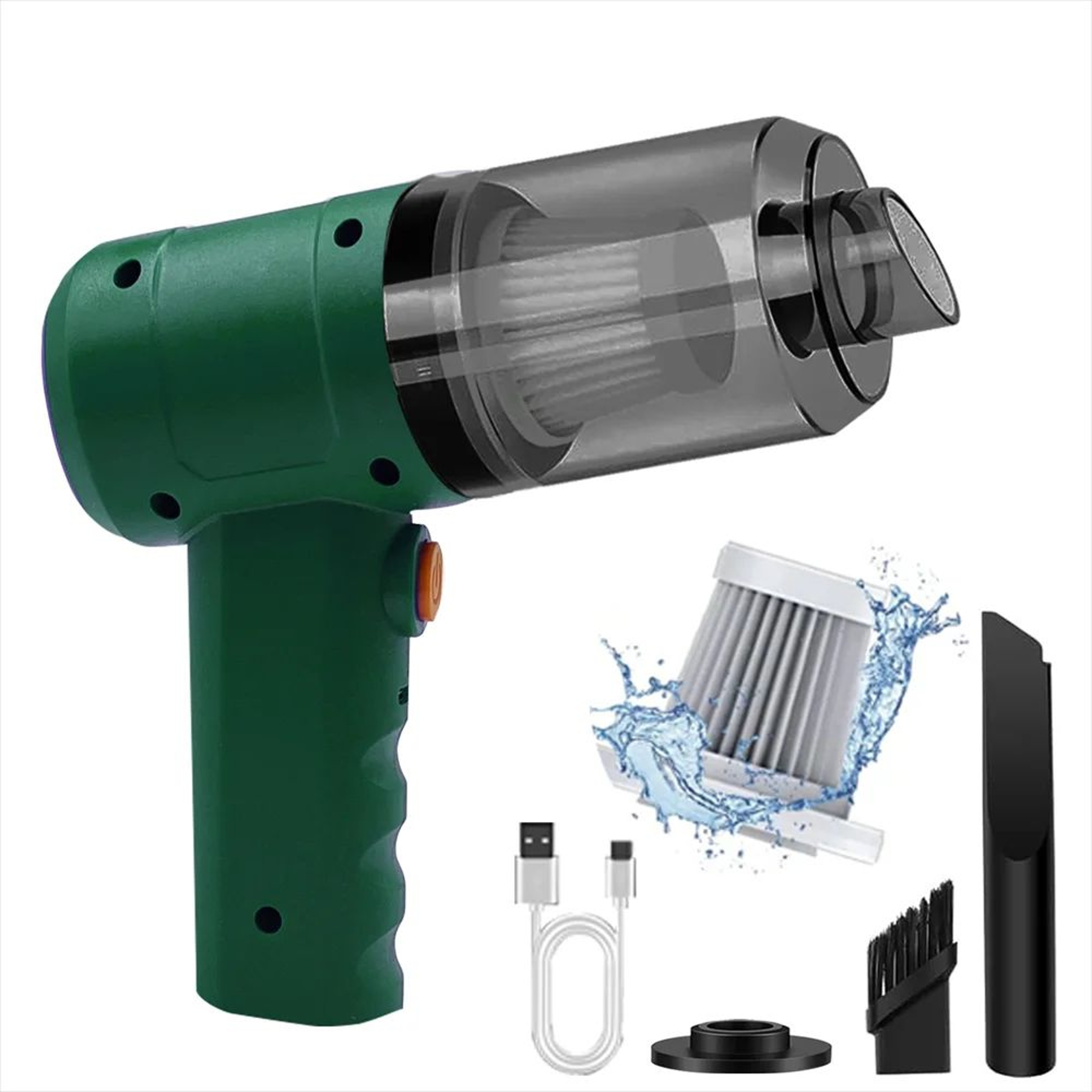 Cordless HighPower Mini Vacuum  Air Duster  15000Pa Portable Car  Home Cleaner 9