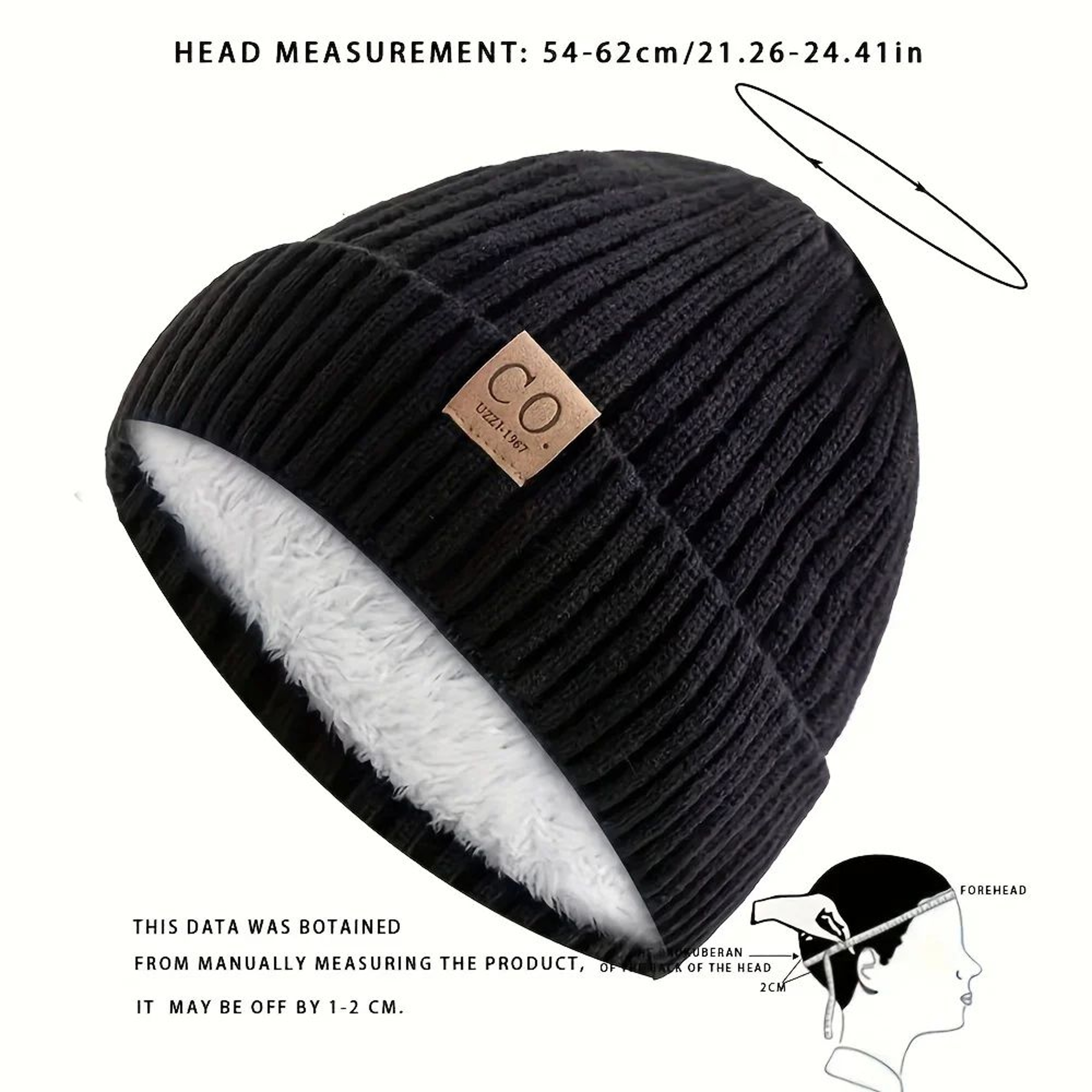 Korean Letter Knit Beanie  Thick Winter Wool Cap For A Flattering Fit 5