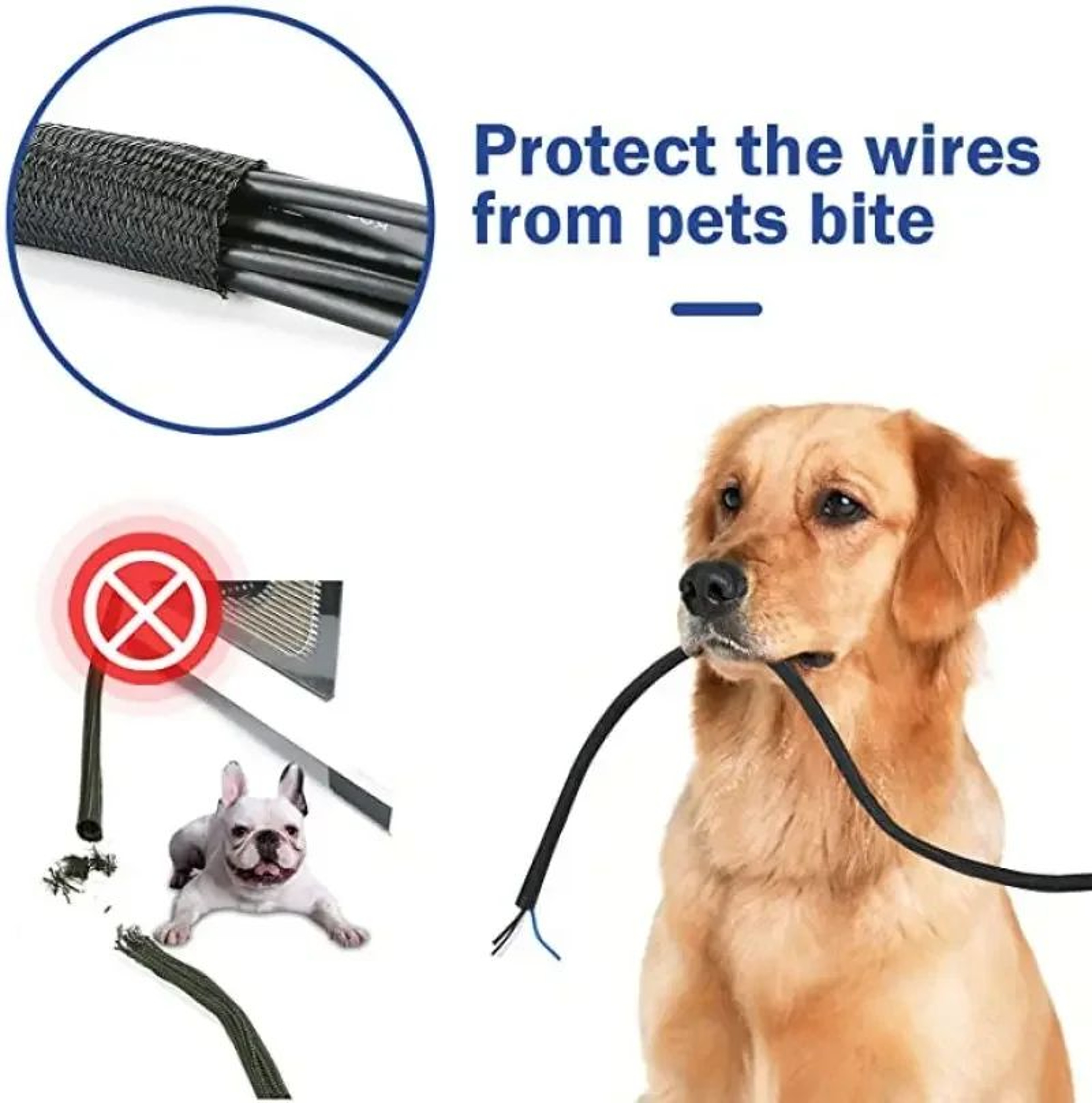 3M Expandable Braided Cable Sleeve 19 Mm  Black PET Wire Protection  Cable Management Tubing 1