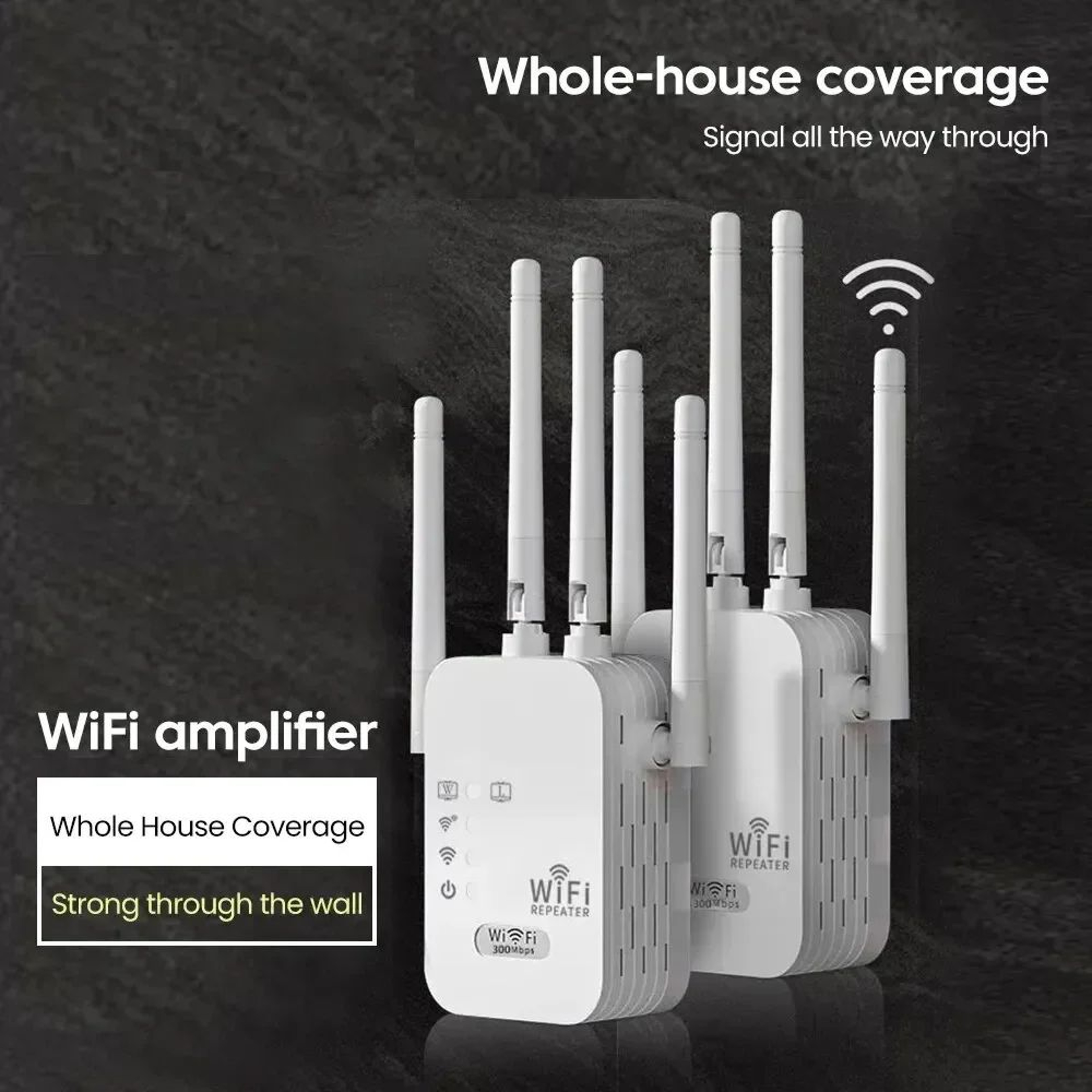 LongRange WiFi Extender 300Mbps  Wireless Signal Repeater  Home WiFi Booster 1