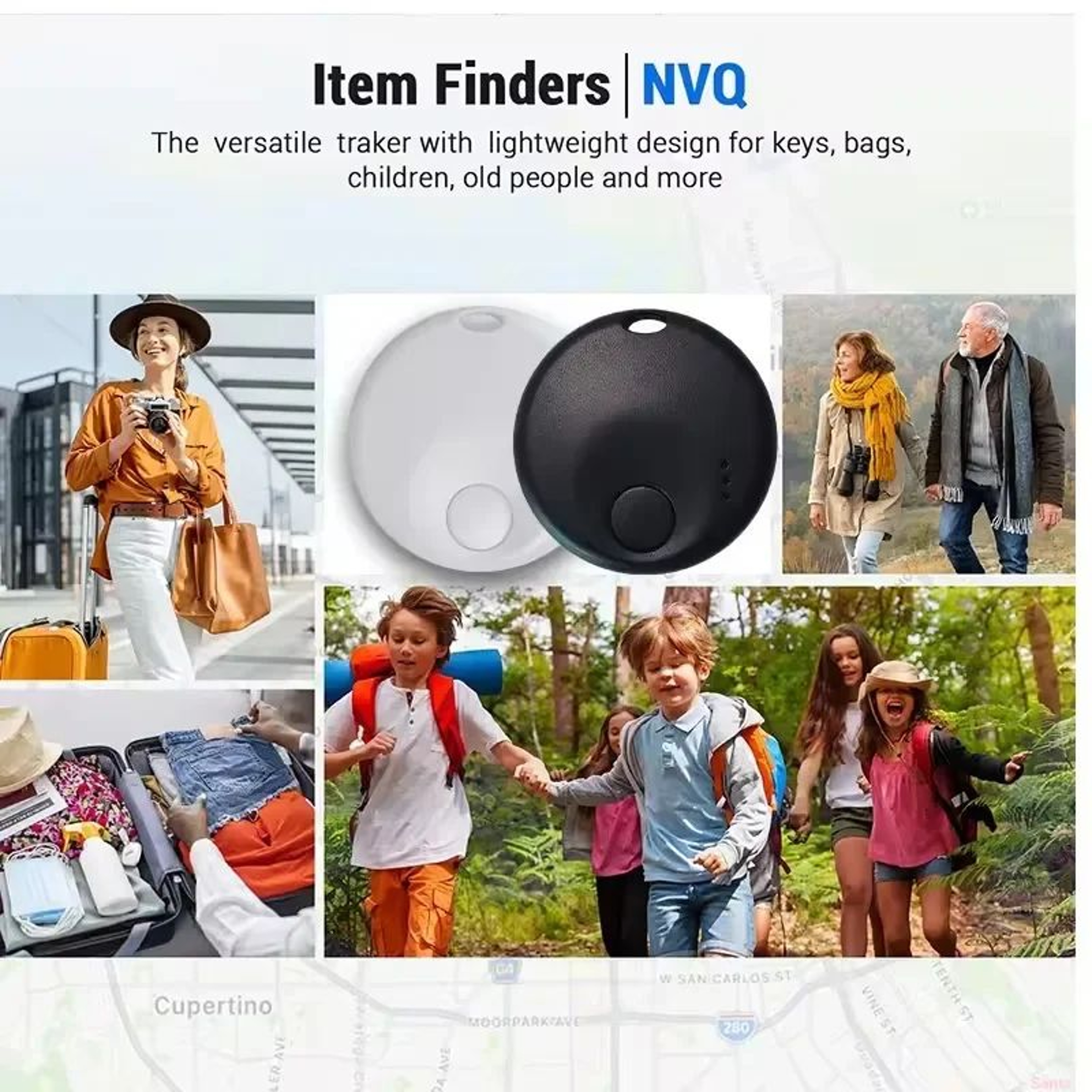 Mini Smart Bluetooth Tracker For Apple Find My  IOS Key Luggage  Backpack Locator 3