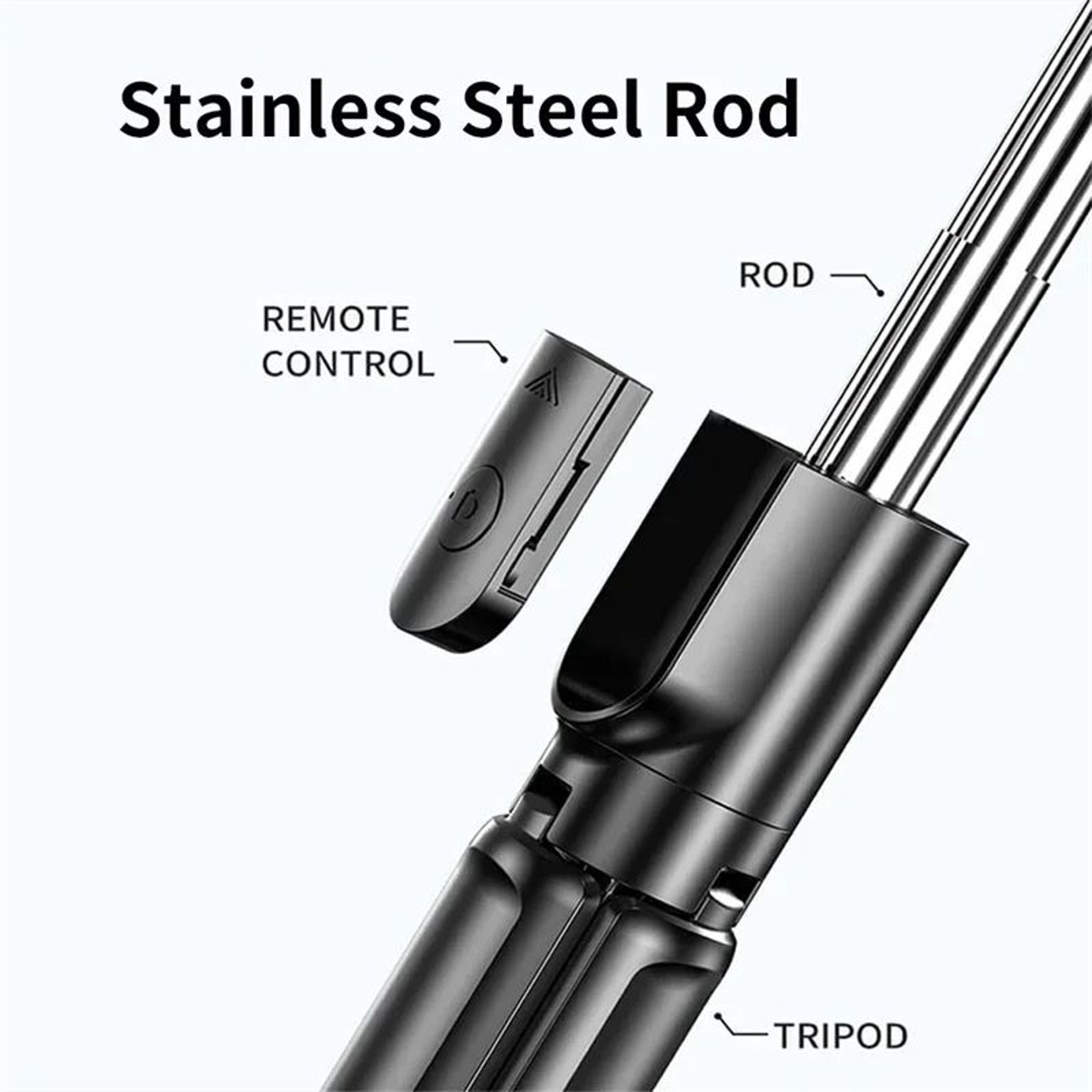 SmartGlow Wireless Bluetooth Selfie Stick Tripod With LED Light  Remote 3