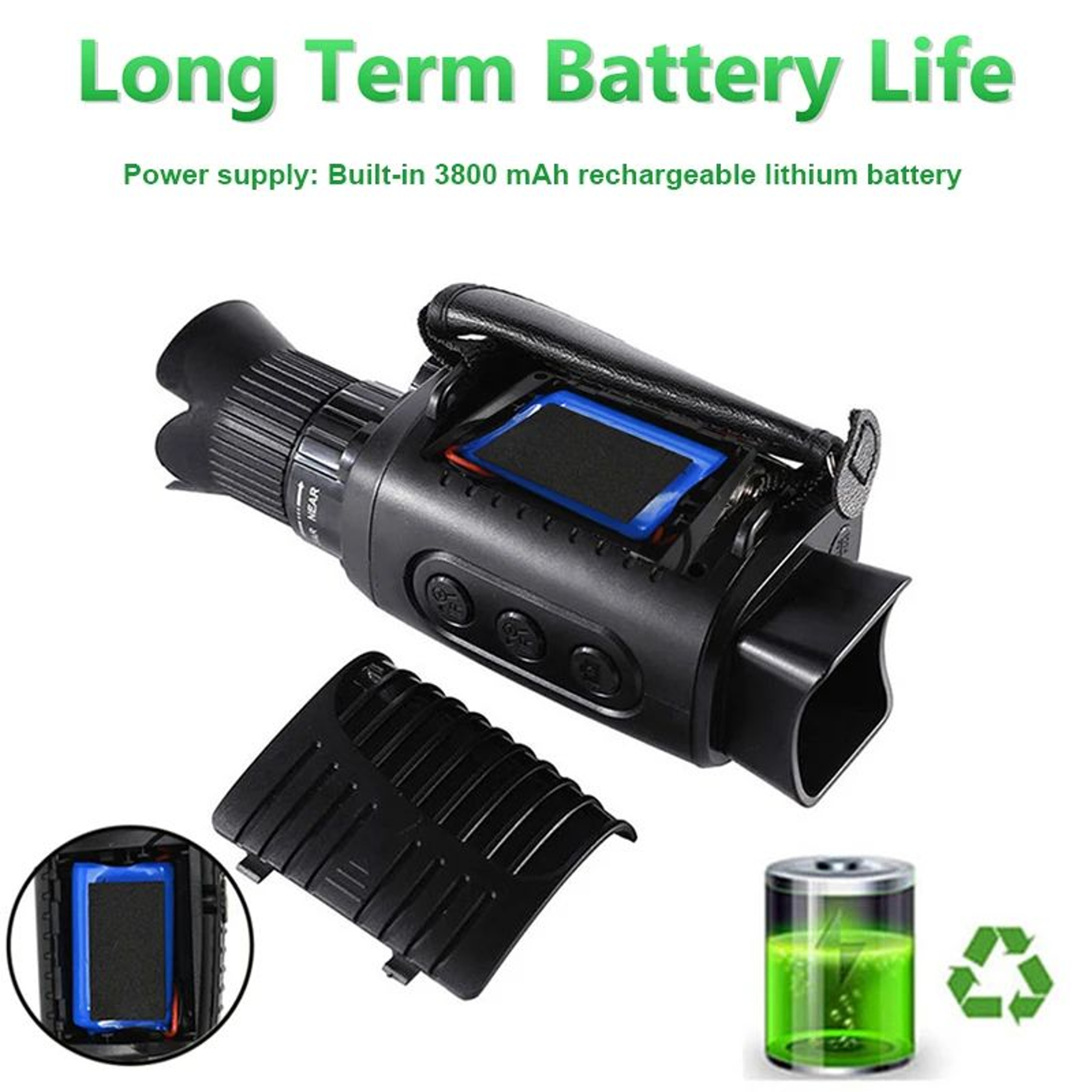 Digital Night Vision Monocular With Infrared 5X Zoom  Long Range 300M Optical Viewer 6