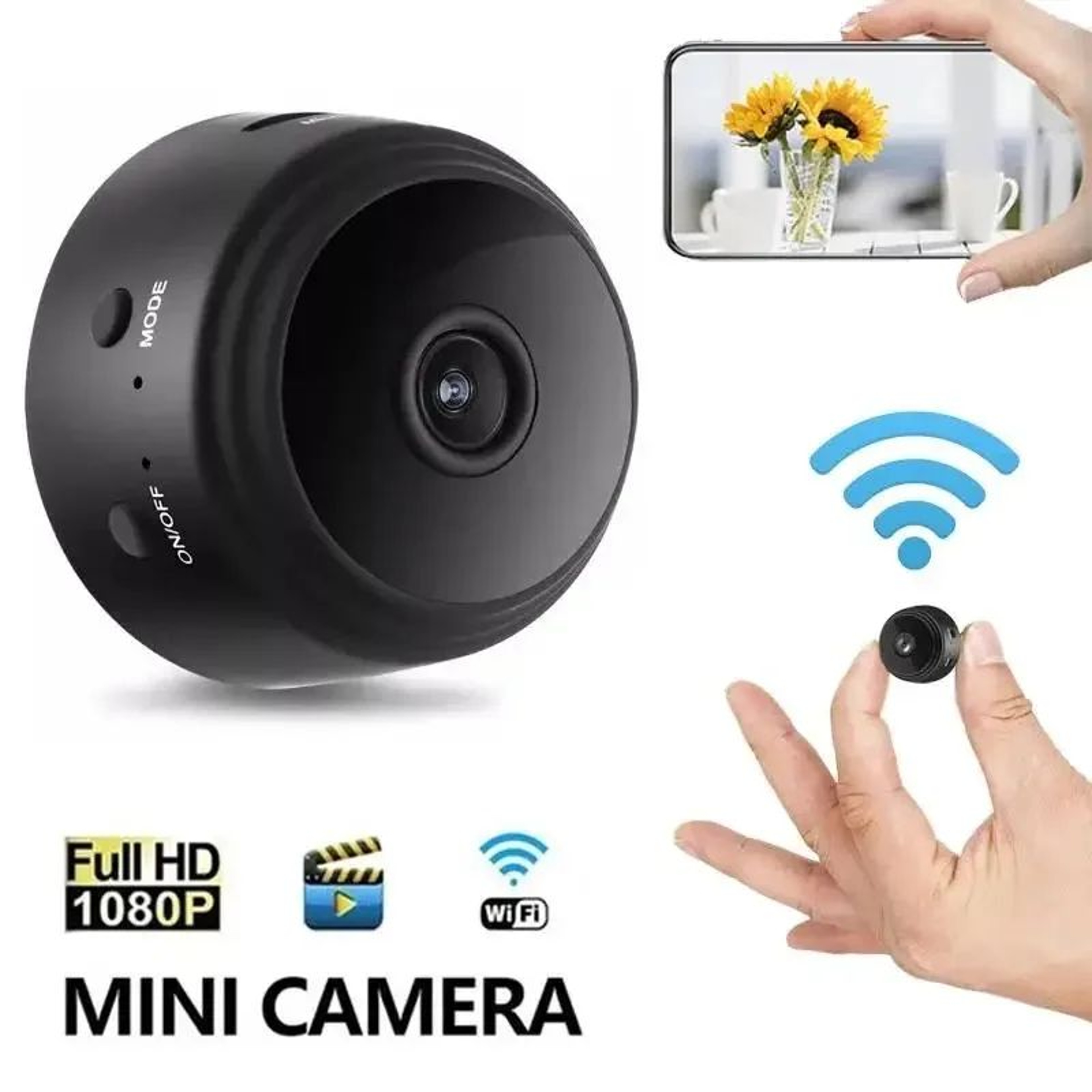 A9 Mini WiFi Security Camera 1080P With Night Vision  Smart App Control 0