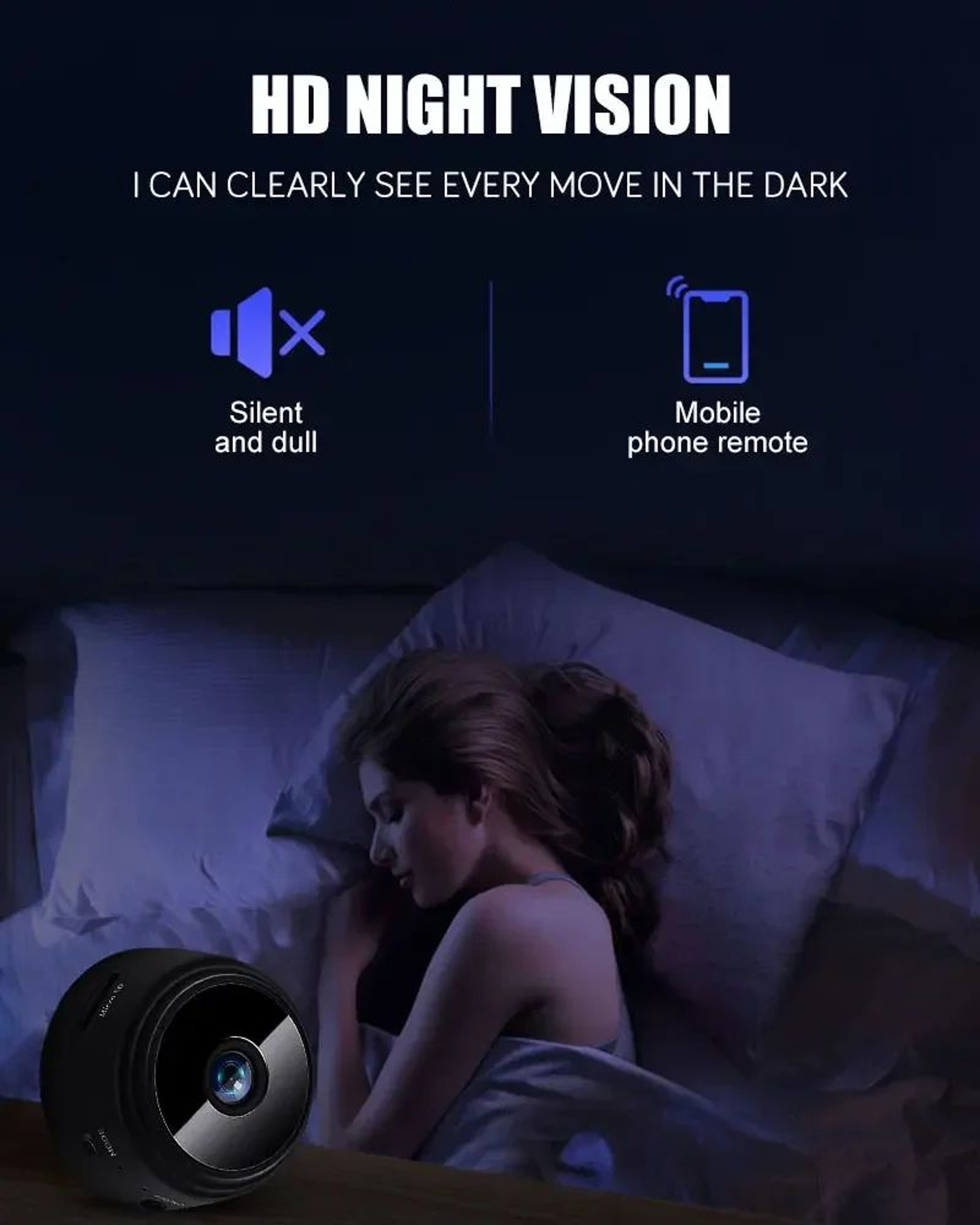 A9 Mini WiFi Security Camera 1080P With Night Vision  Smart App Control 8