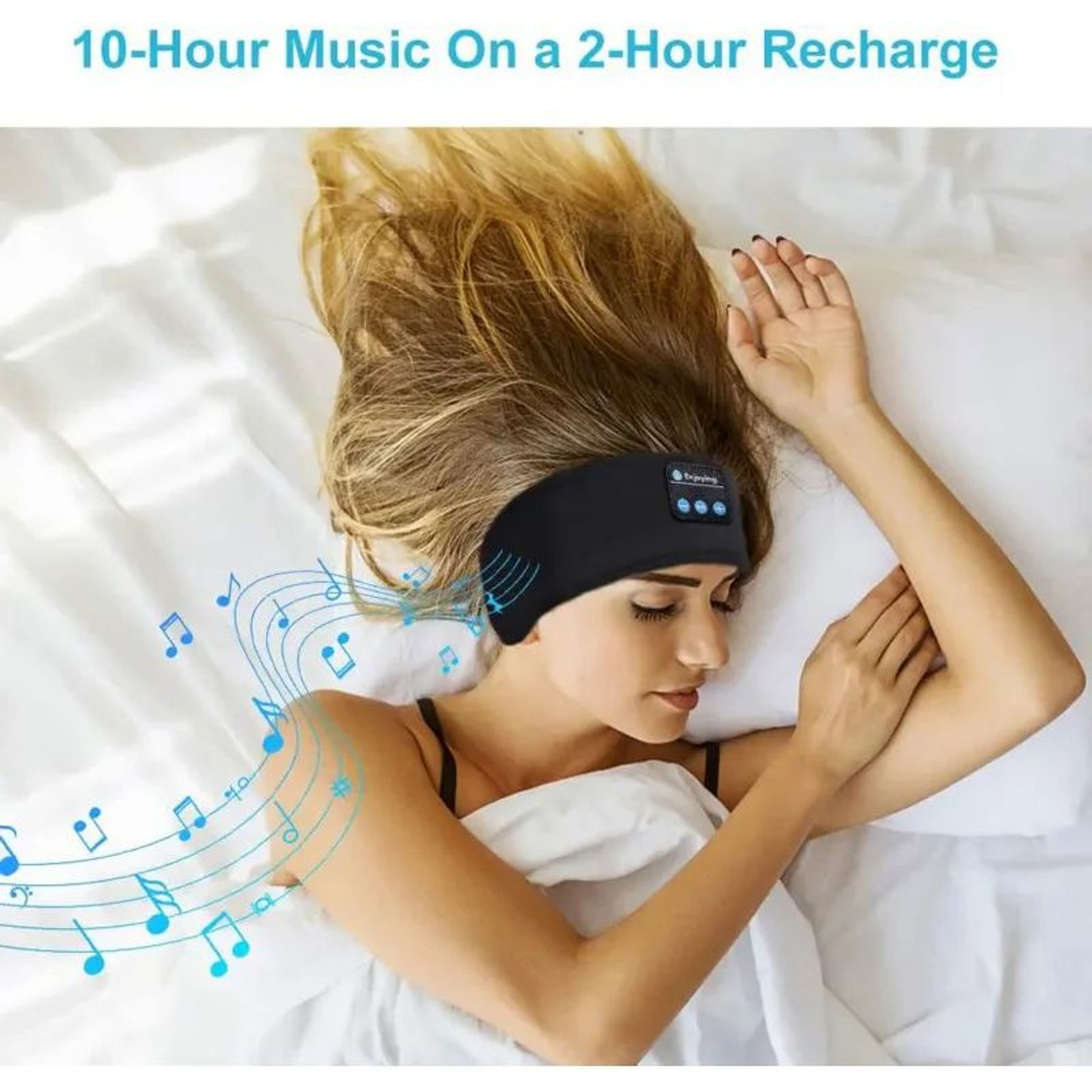 Bluetooth Sleep Mask Headphones Headband For Side Sleepers  UltraThin Wireless Eye Mask 4