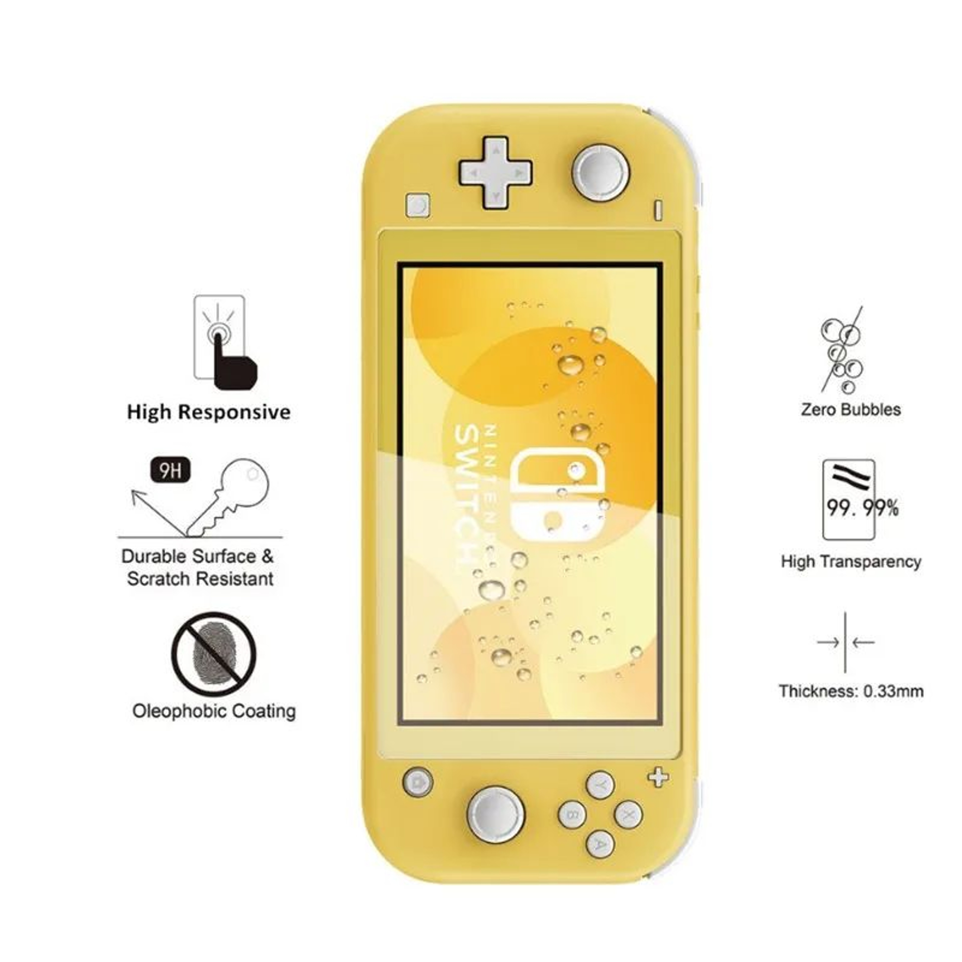 Nintendo Switch OLED  Lite Tempered Glass Screen Protector  AntiScratch Crystal Clear LCD Protectio 8