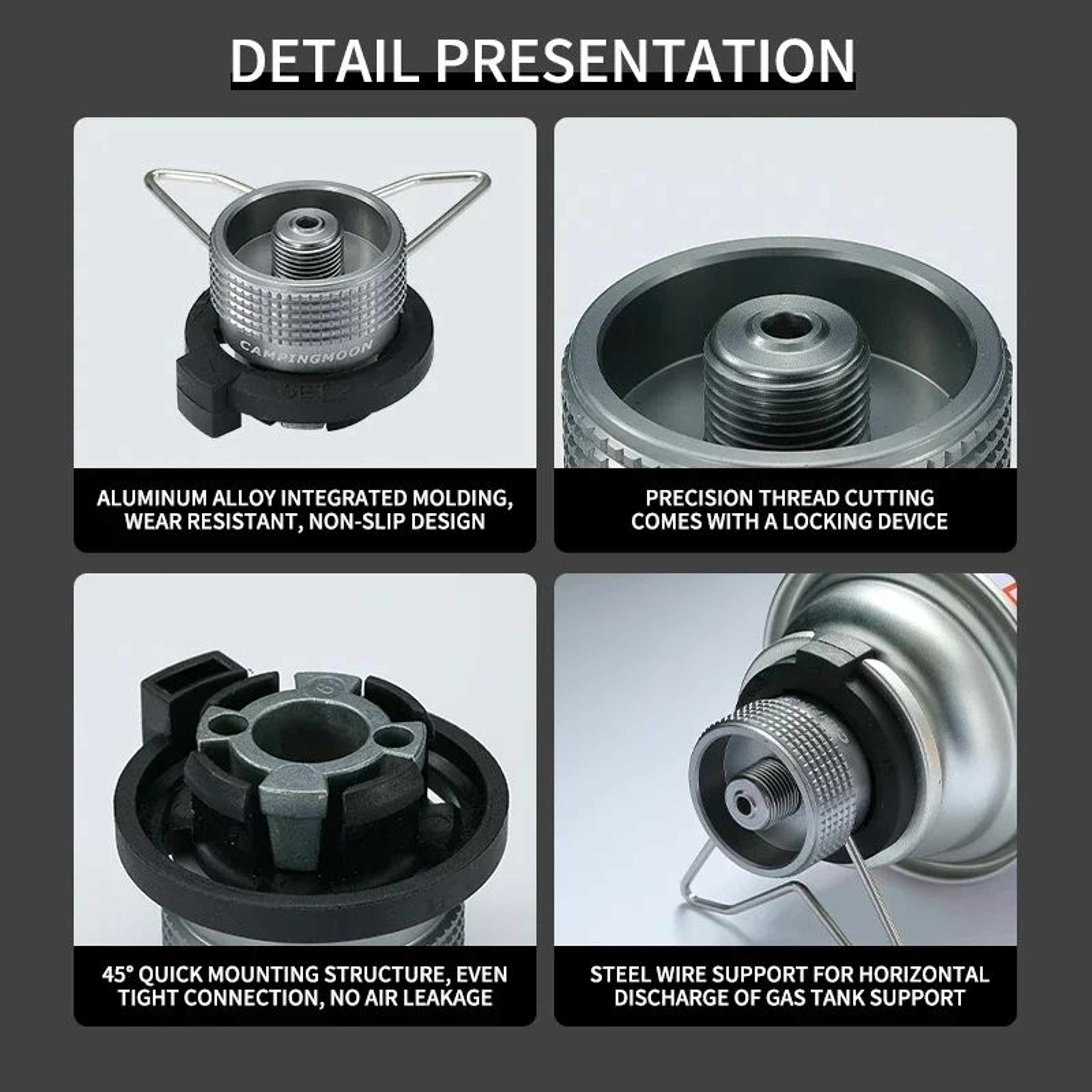 Universal Butane Adapter With Bracket For Lindal Valve Gas Canisters 5