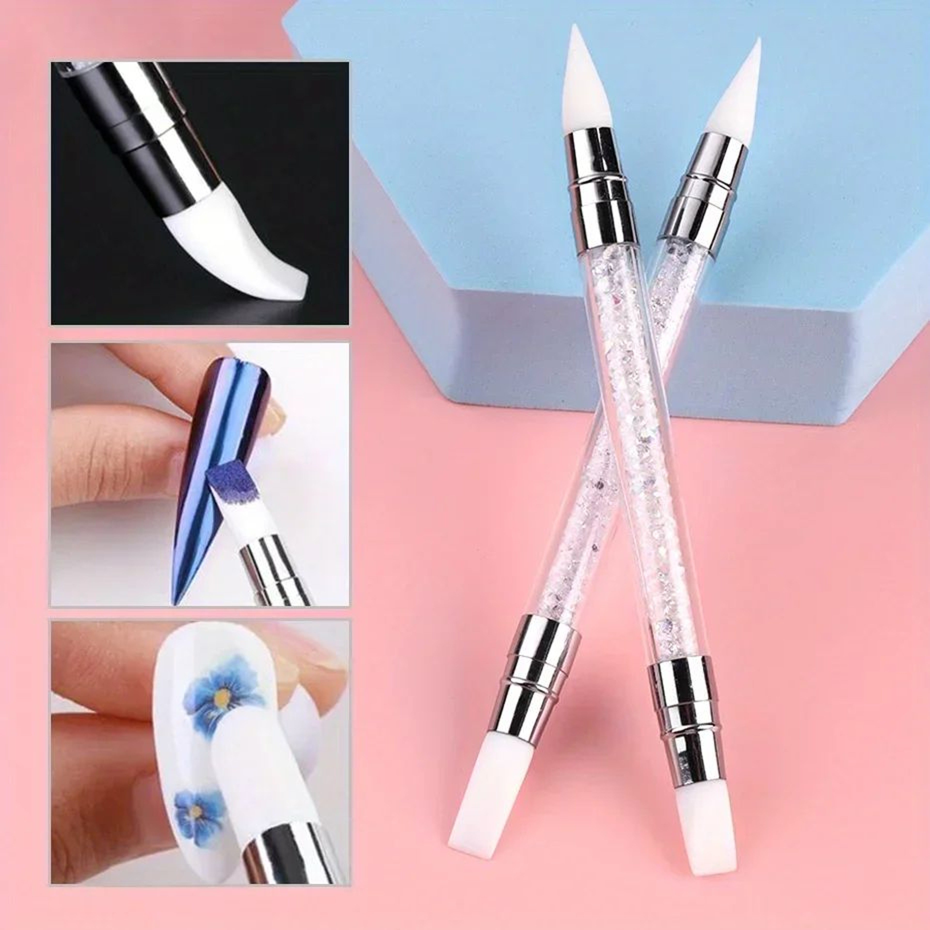 DoubleHead Silicone Nail Art Pen For Sculpting Embossing  Precision Design 0