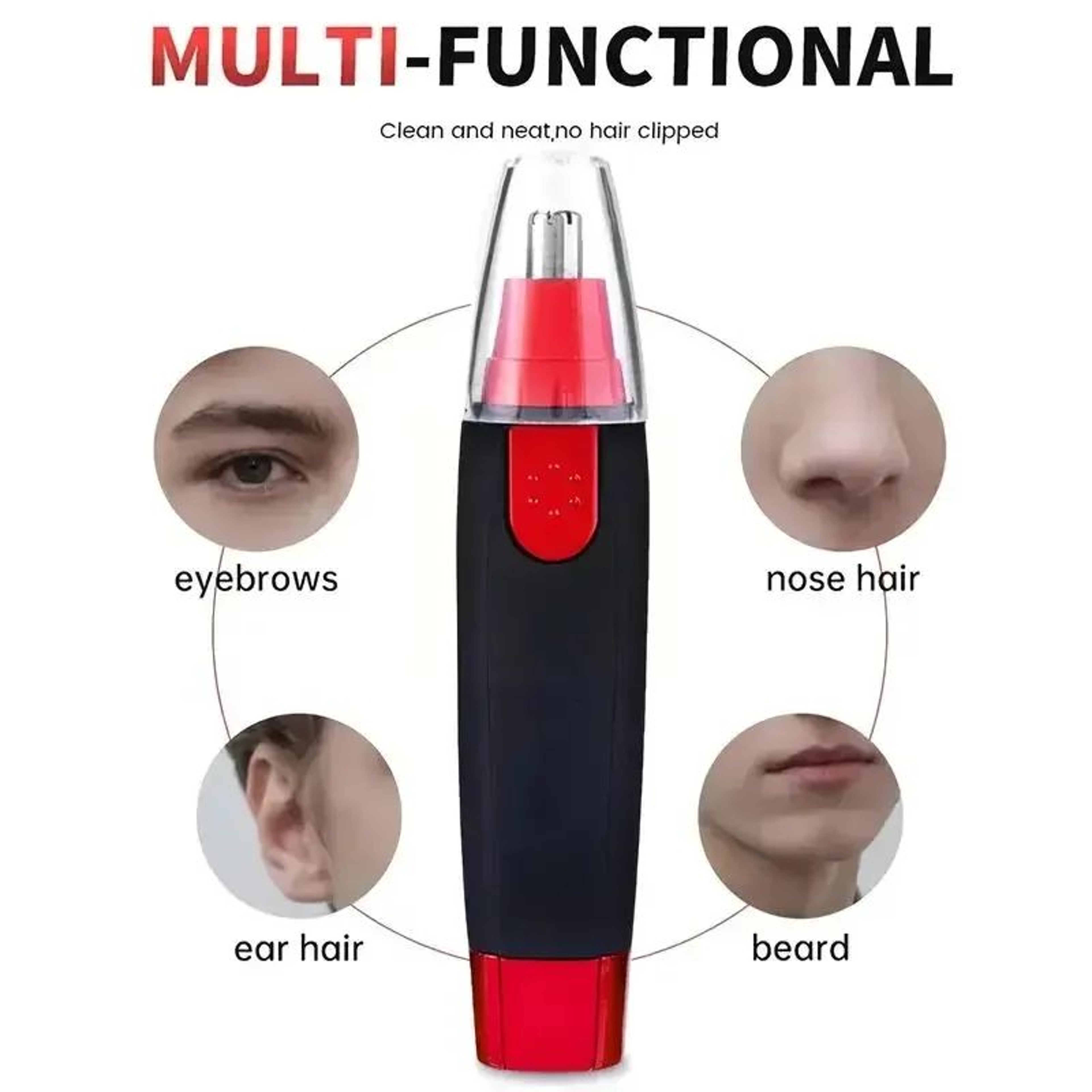 Precision Cordless Nose  Ear Hair Trimmer For Painless Facial Grooming 1