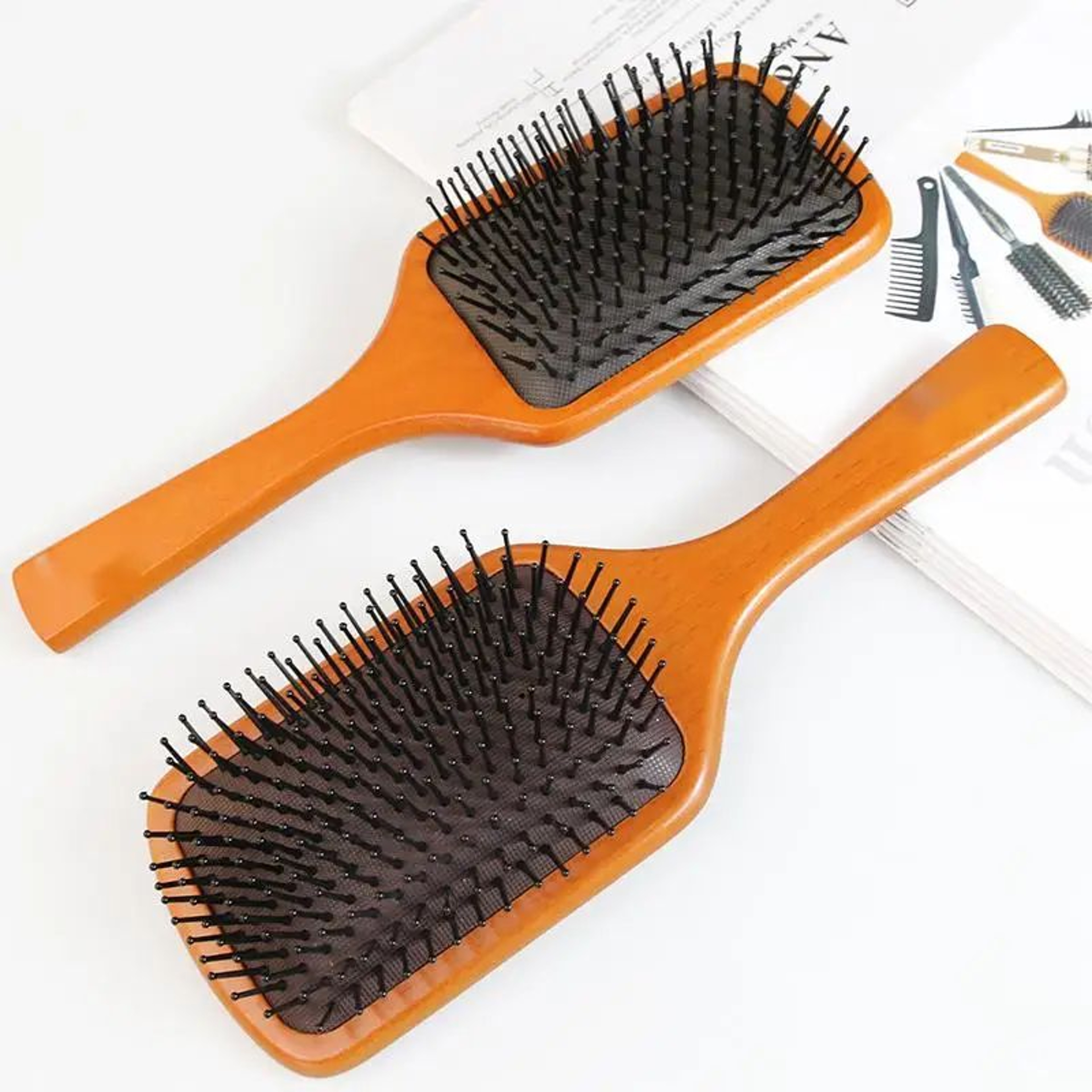 Wooden Air Cushion Scalp Massage Comb For Curly Hair  Hair Loss Care 0