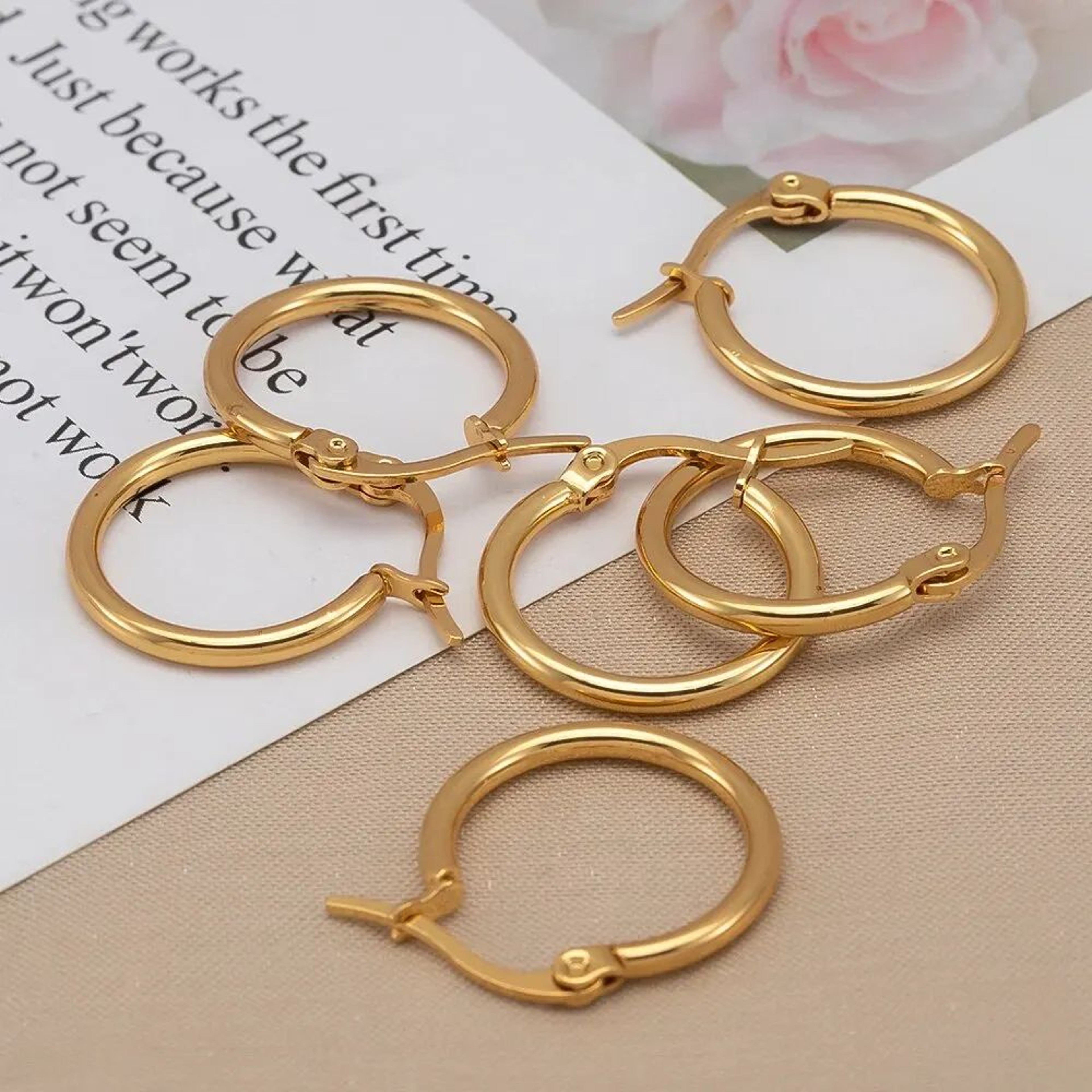 10Pack 20mm Stainless Steel Open Hoop Earrings For DIY Jewelry Making  Crafts 1