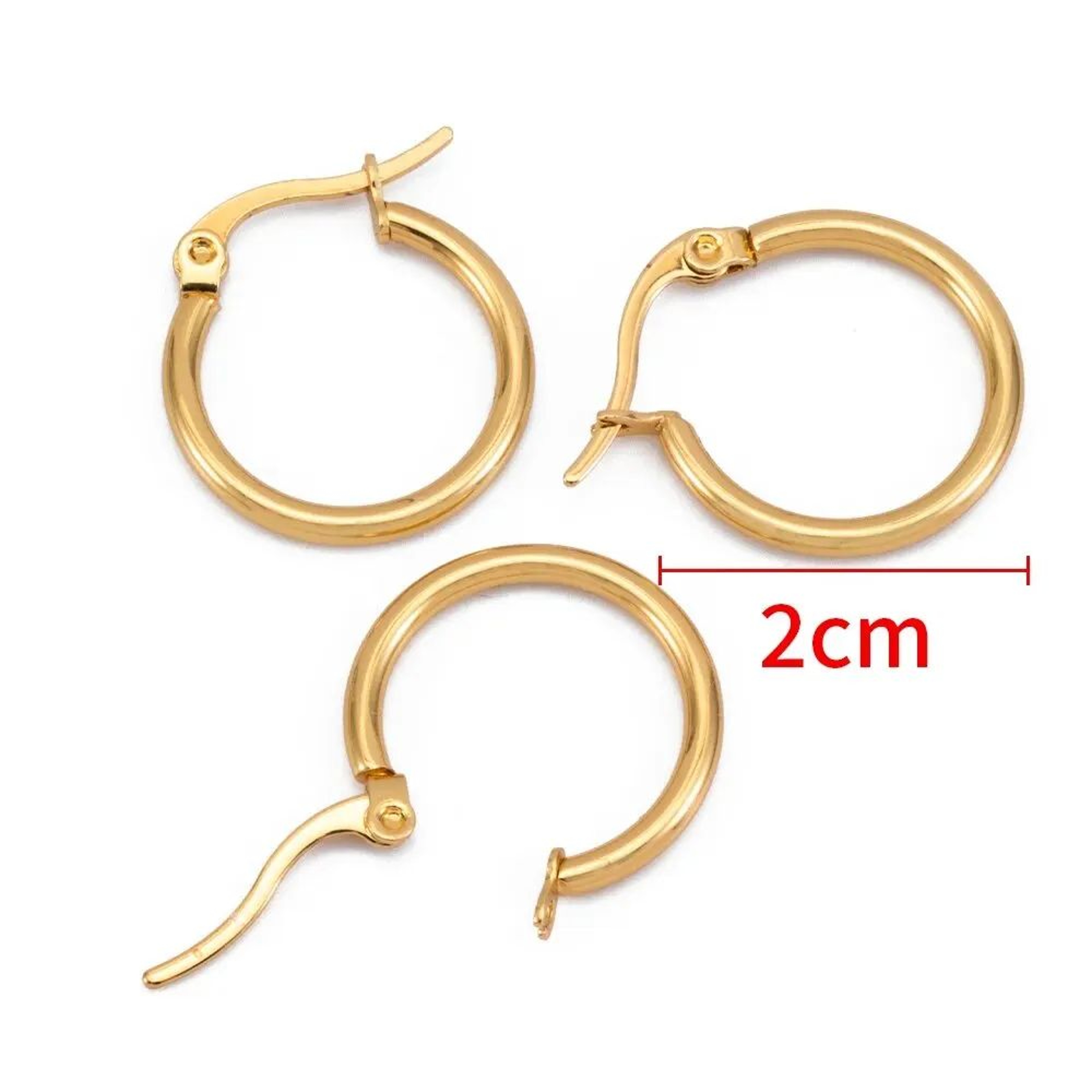10Pack 20mm Stainless Steel Open Hoop Earrings For DIY Jewelry Making  Crafts 3
