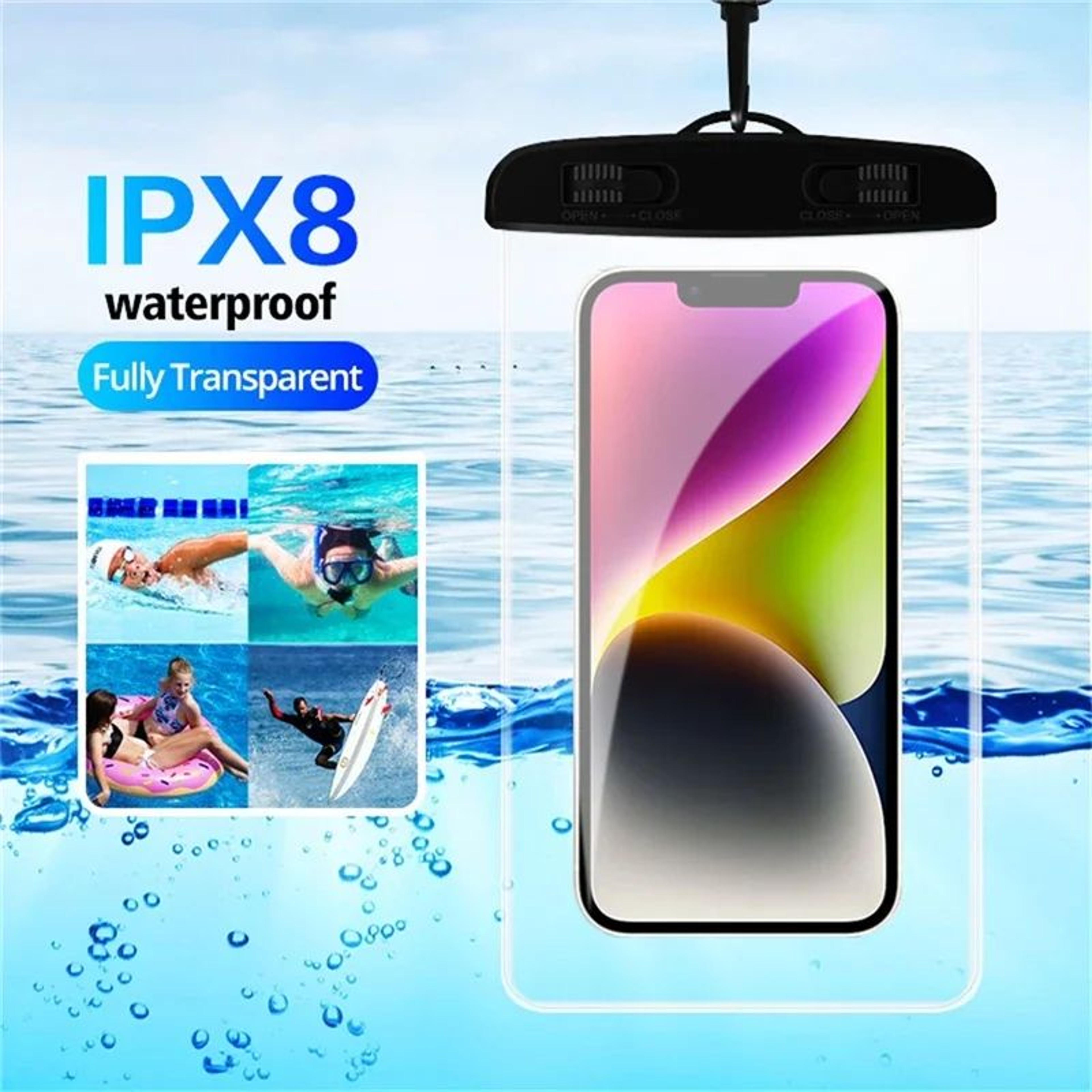 IP68 Universal Waterproof Phone Pouch For Swimming Beach  Travel 0