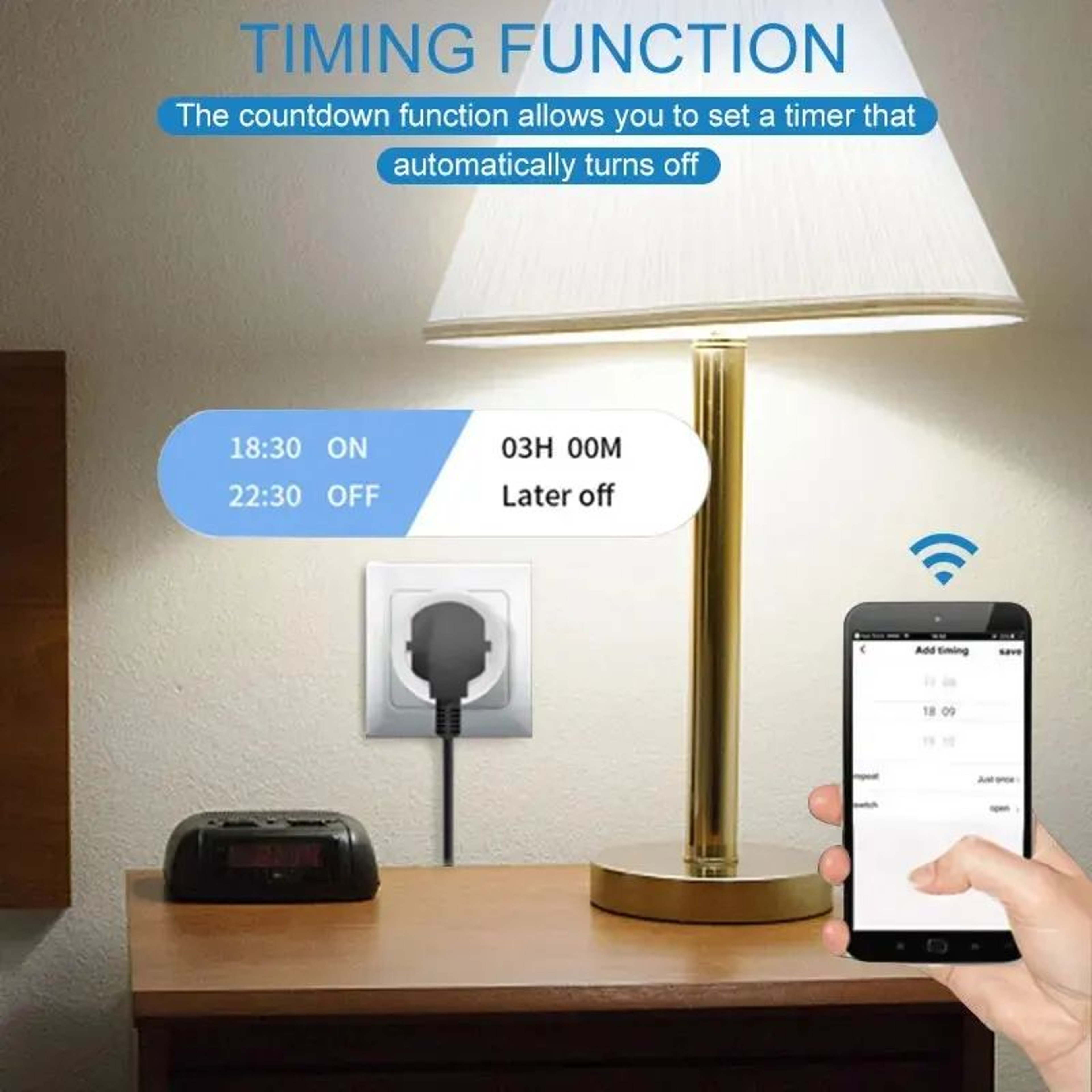 Smart WiFi EU Plug 20A With Power Monitor  Voice Control 5