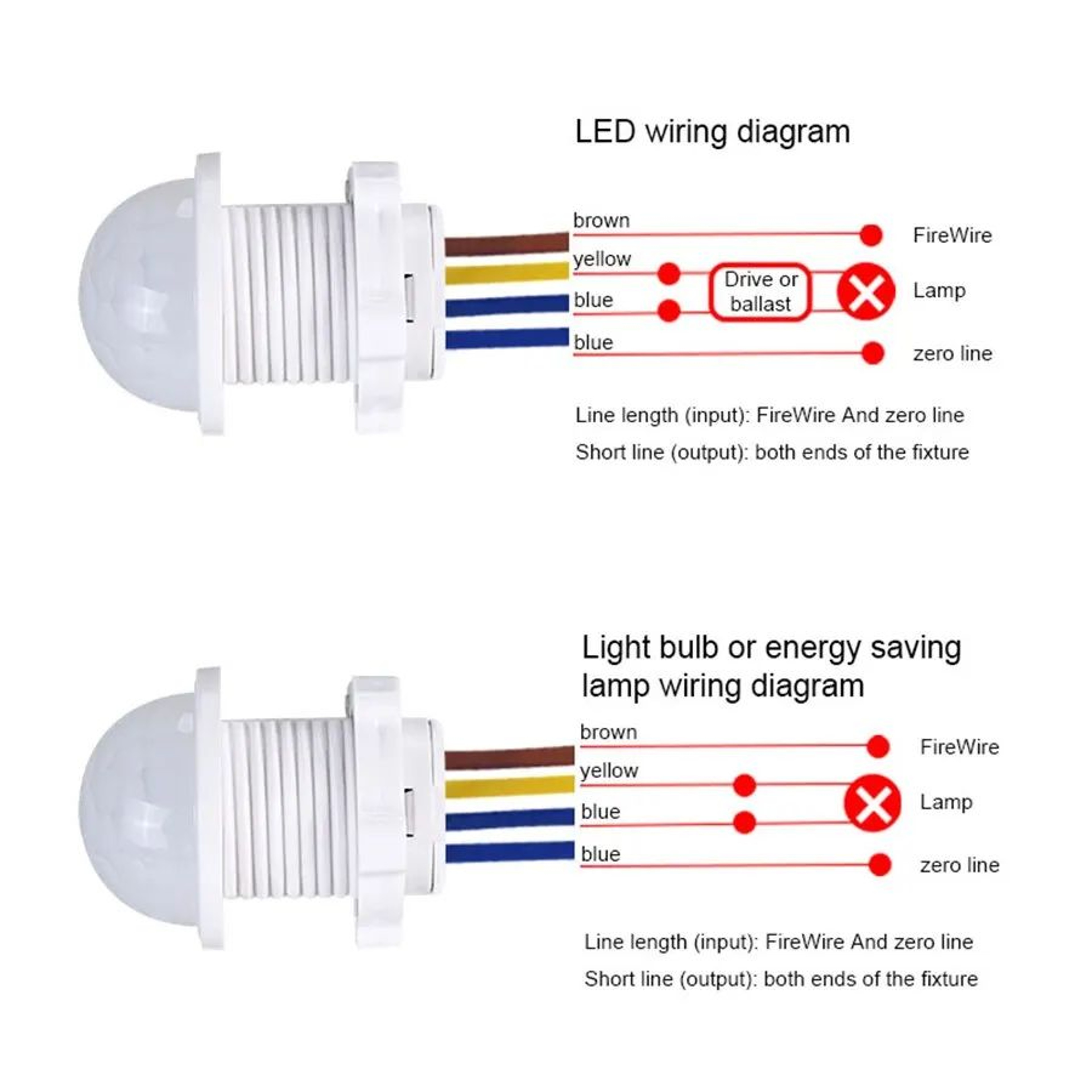 Smart PIR Motion Sensor Light Switch  Indoor  Outdoor Infrared Auto OnOff 2Pack 2