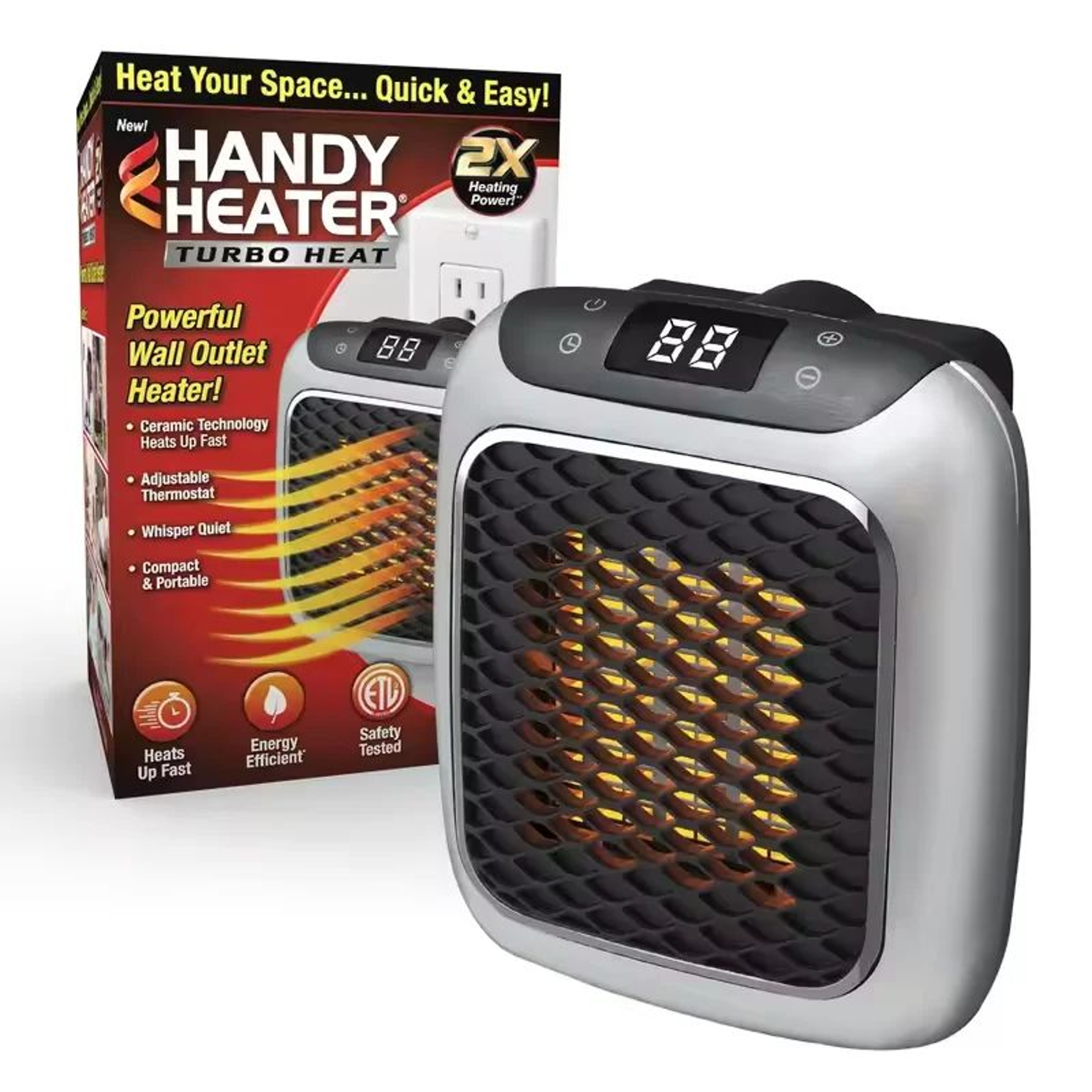 Compact 800W Portable Electric Heater With Remote Control For Bathroom  Bedroom 1