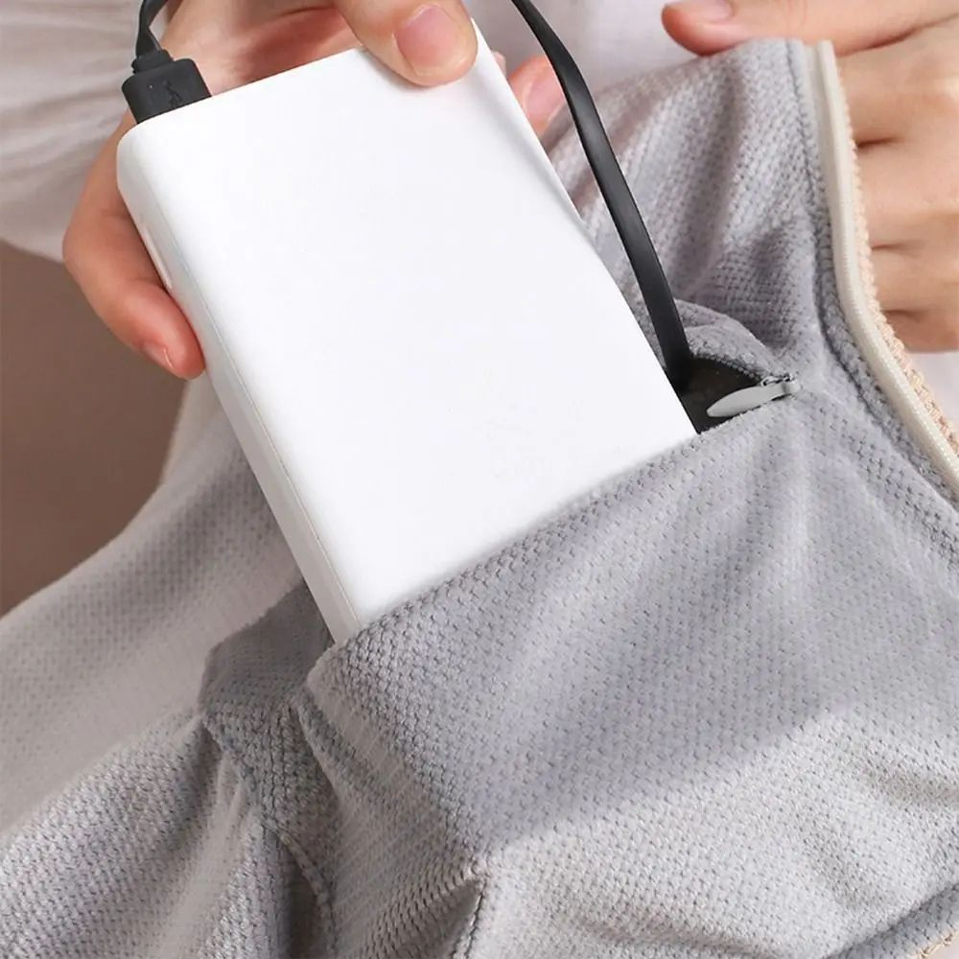 USB Heated Wearable Body Warmer Shawl  Soft Electric Blanket With Zipper  3 Heat Levels 2