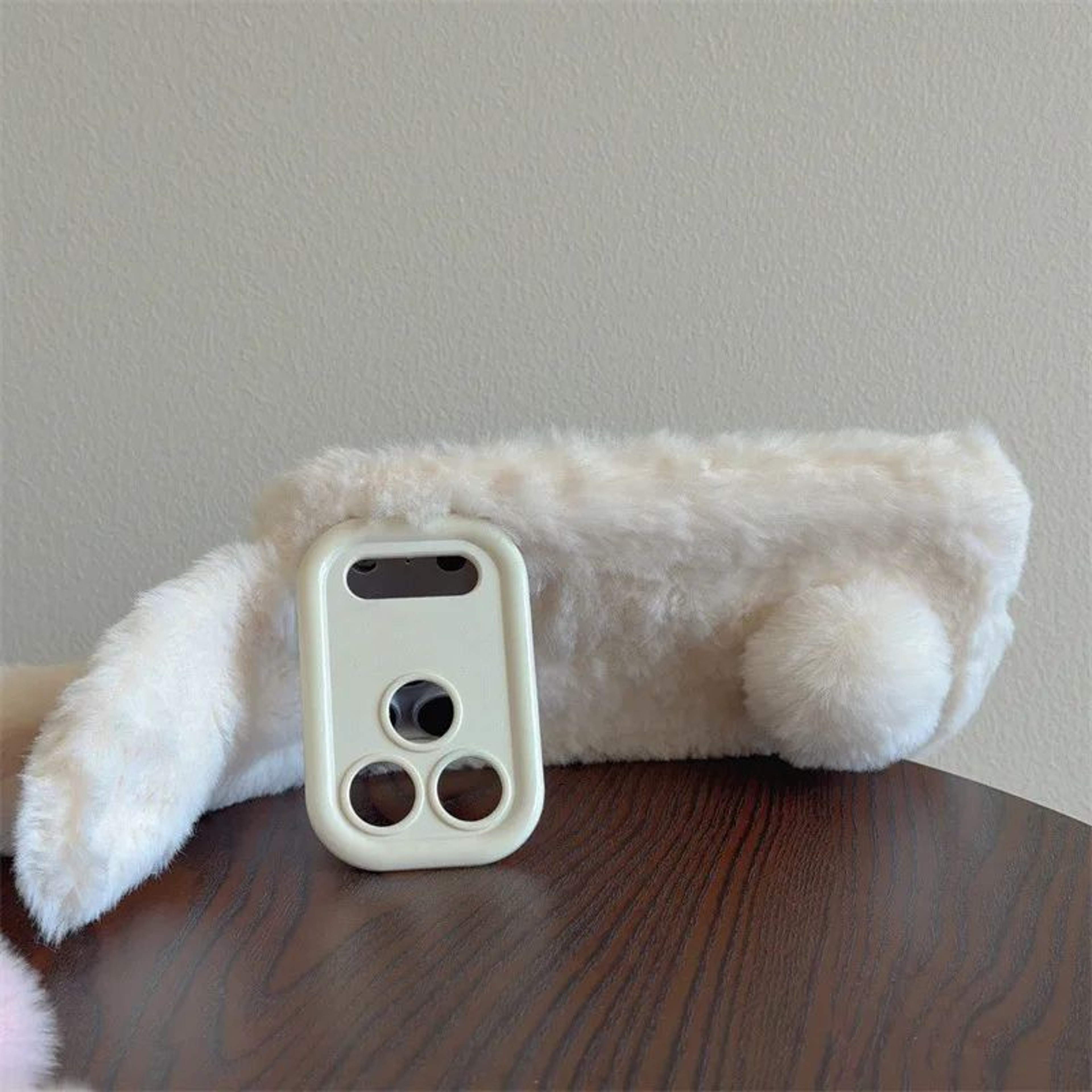 Premium Furry Rabbit Plush Phone Case  Cute 3D ShockResistant IPhone Cover 4