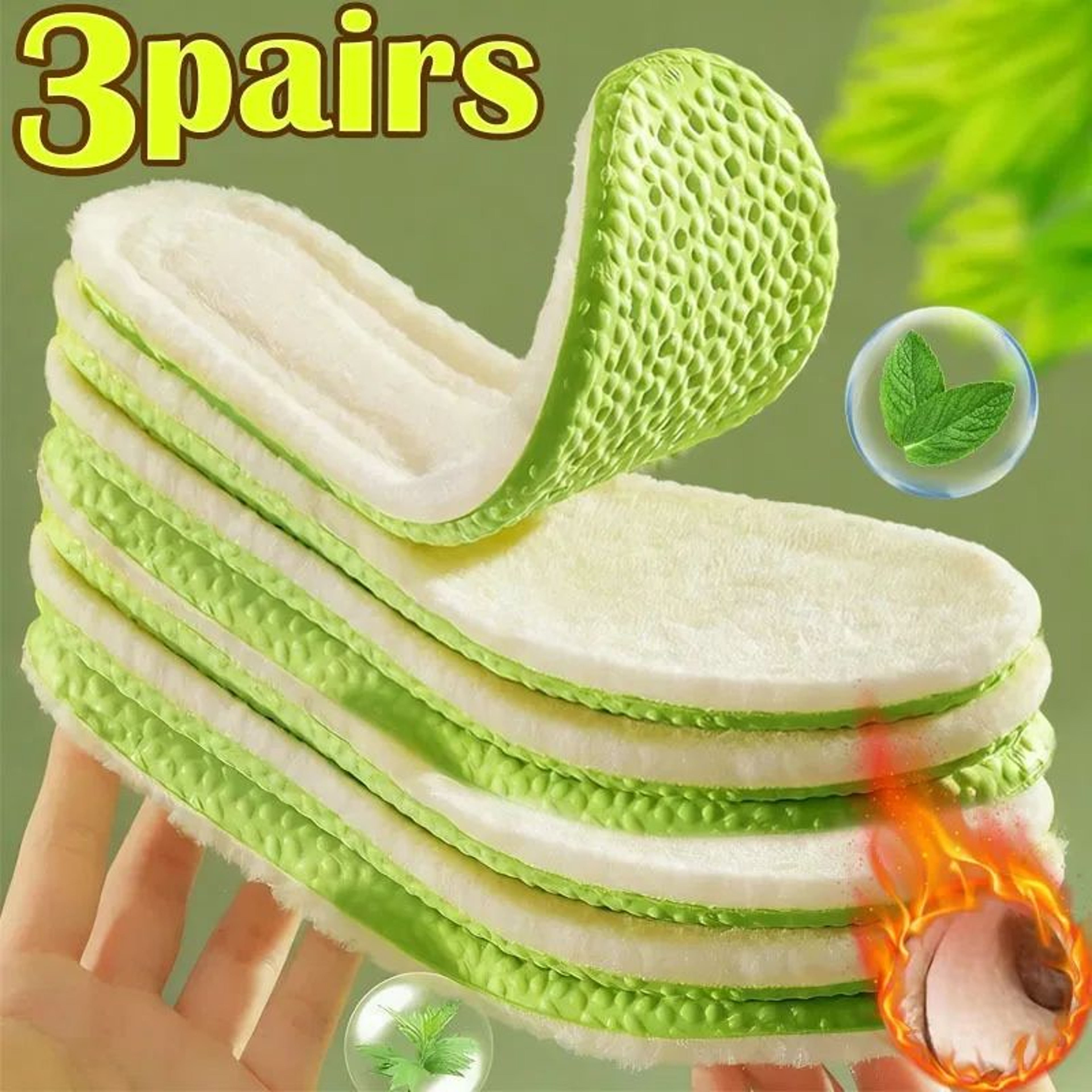 Premium Wool Thermal Insoles With Arch Support  Shock Absorption 1
