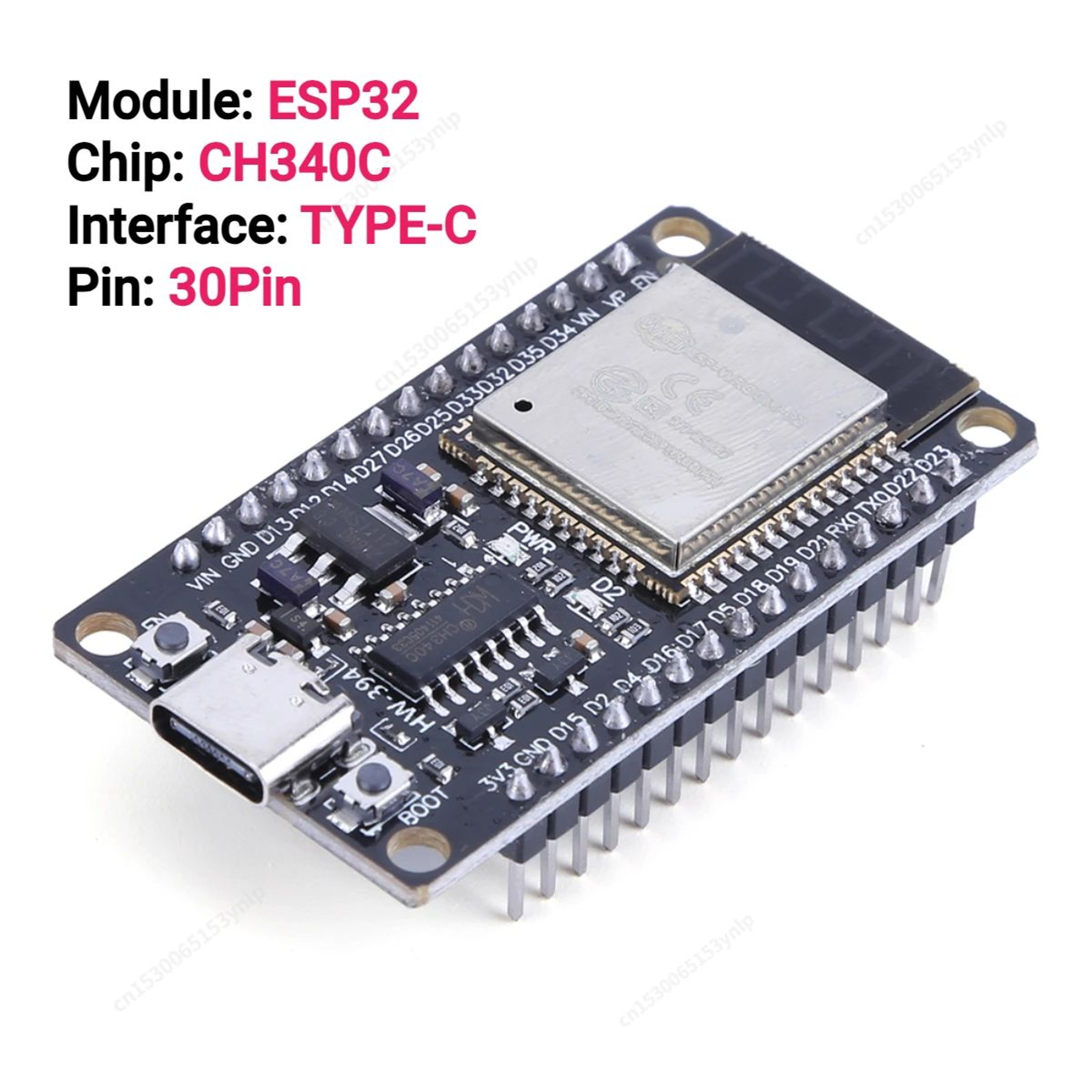 ESP32 DevKitC USBC WiFi  Bluetooth Development Board CH340C DualCore UltraLow Power 8