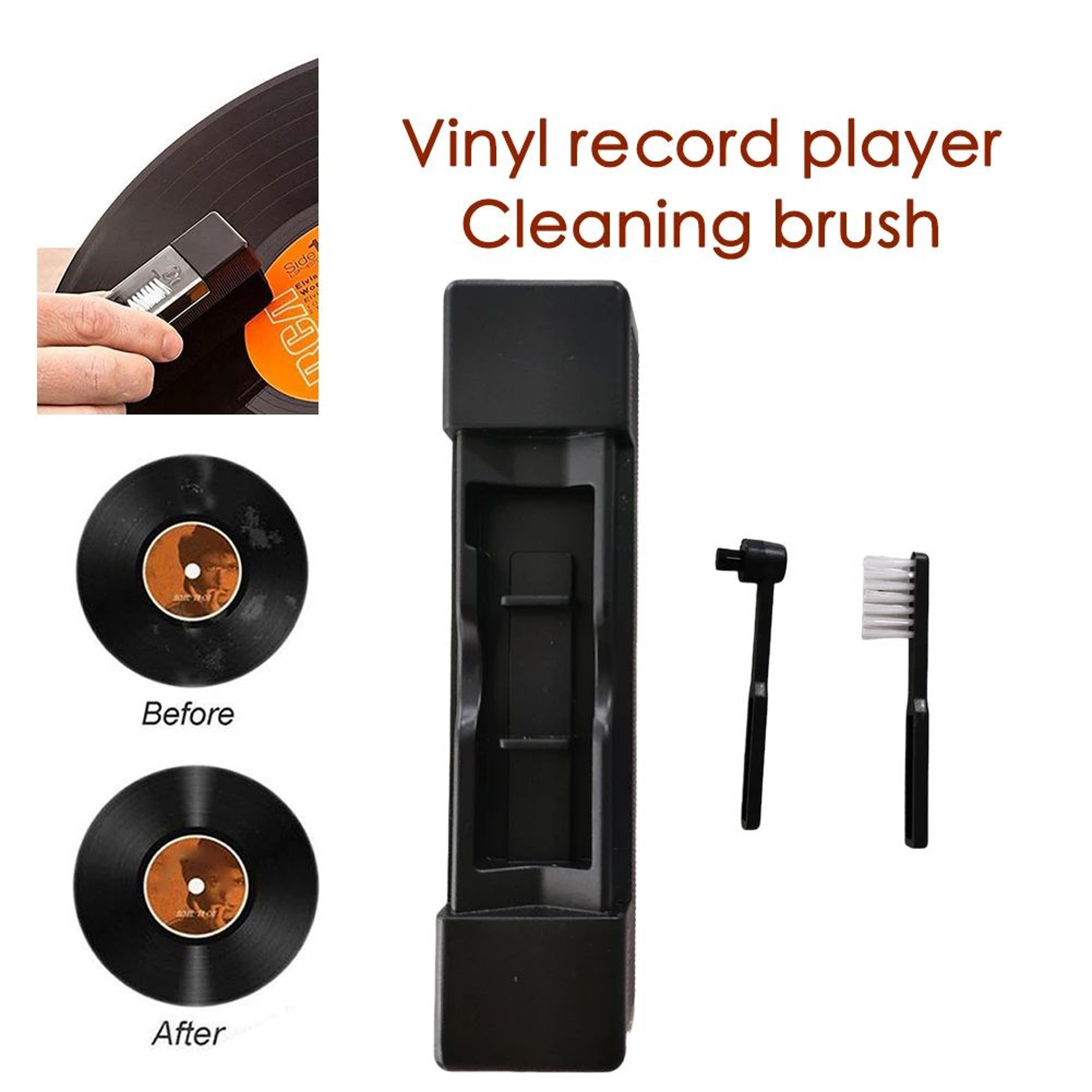 Vinyl Record Cleaner Kit With AntiStatic Carbon Fiber Brush For LP Turntables 4