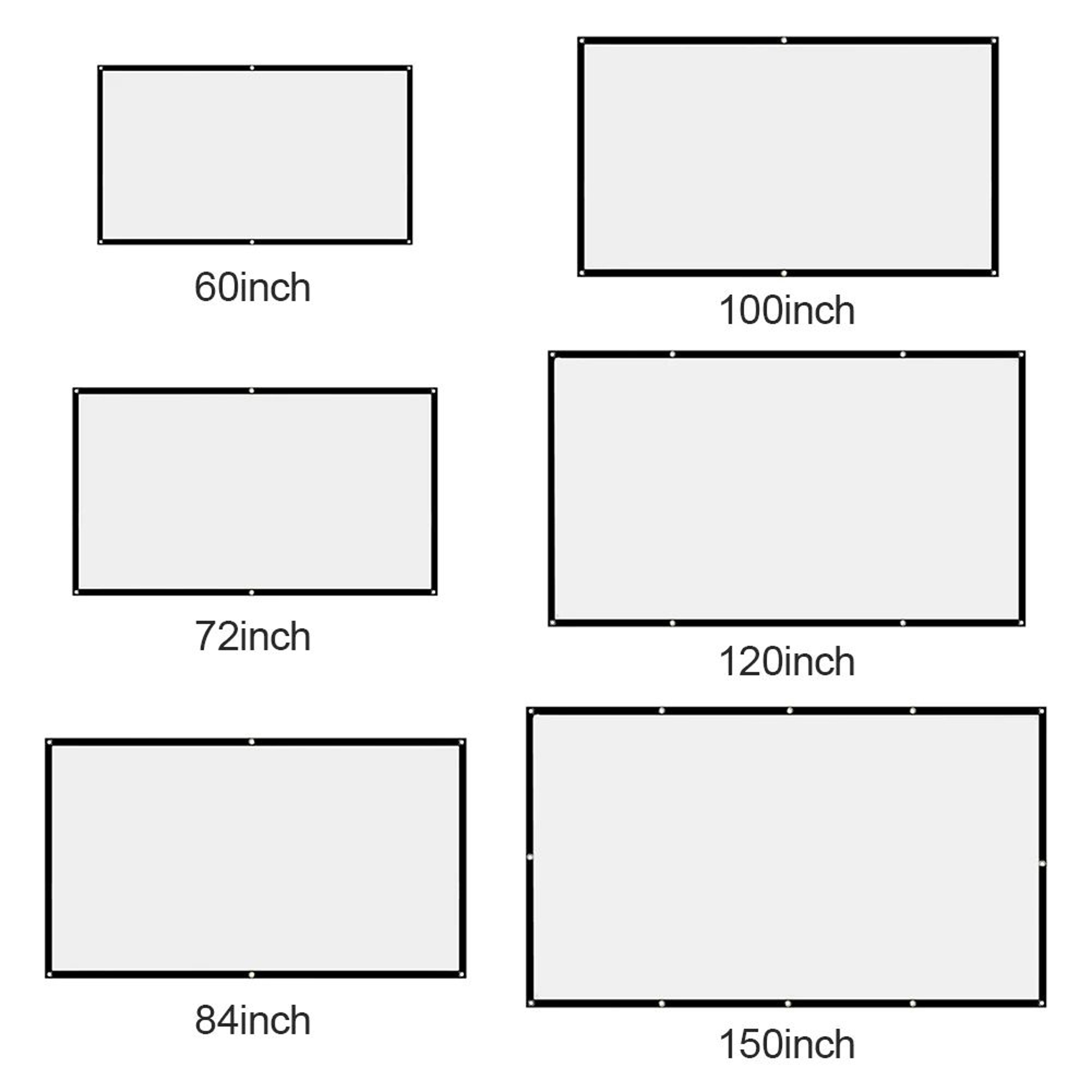 Portable HD Projection Screen 60150inches For Home  Office Cinematic Viewing 3