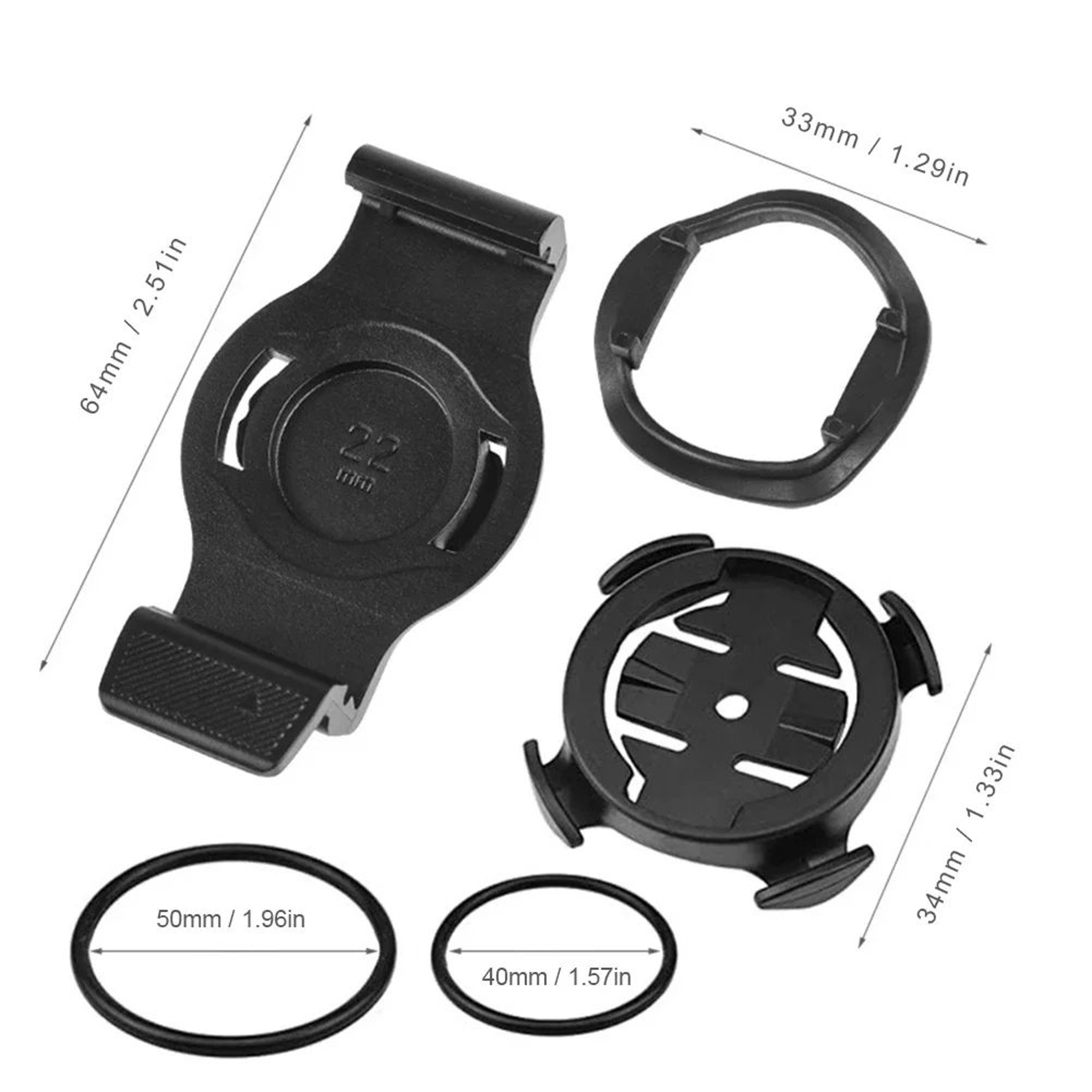 QuickFit Adjustable Bicycle Speedometer Mount For Garmin Watches 202226mm 5