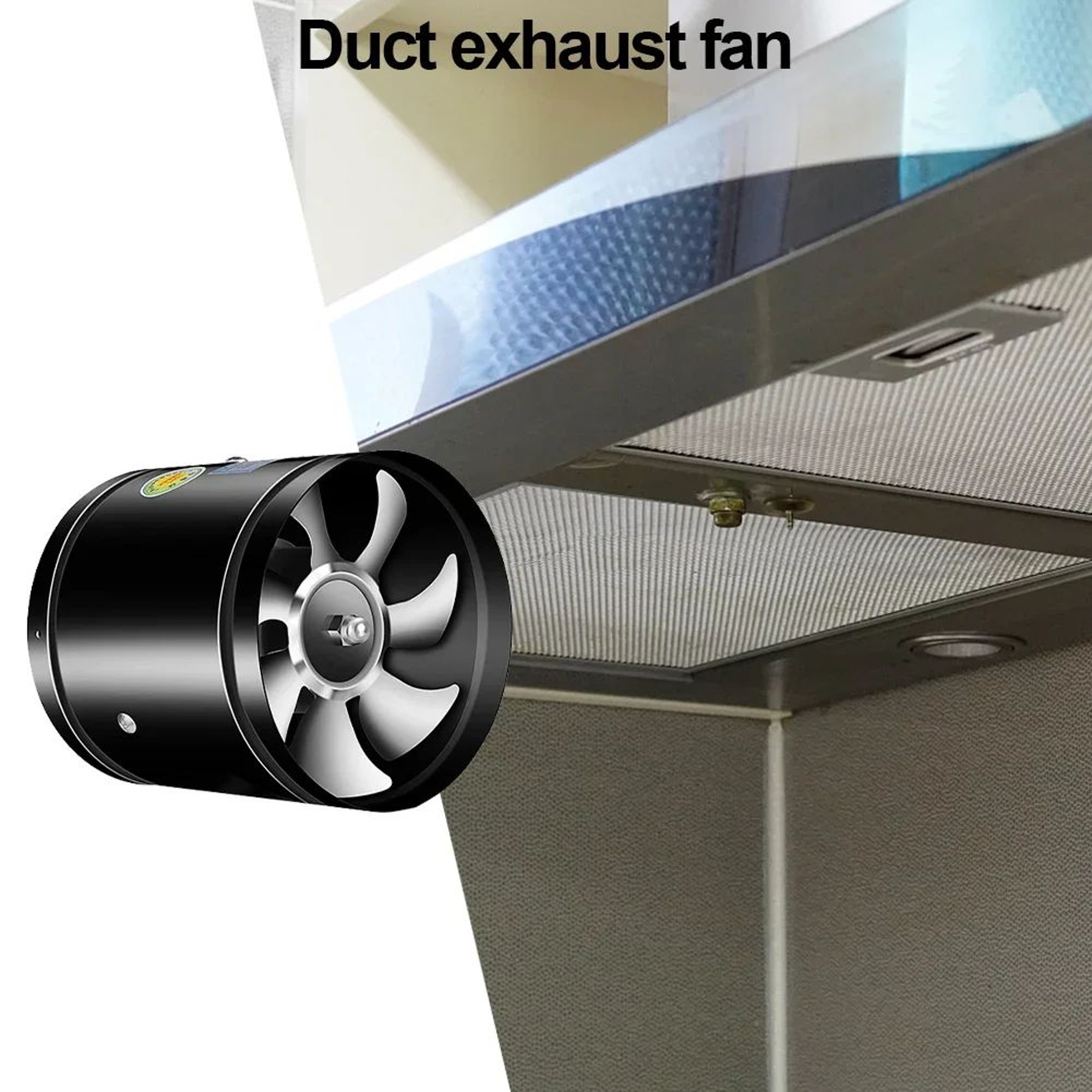 LowNoise Metal Duct Exhaust Fan For Bathroom  Kitchen Ventilation 48 Inch 4
