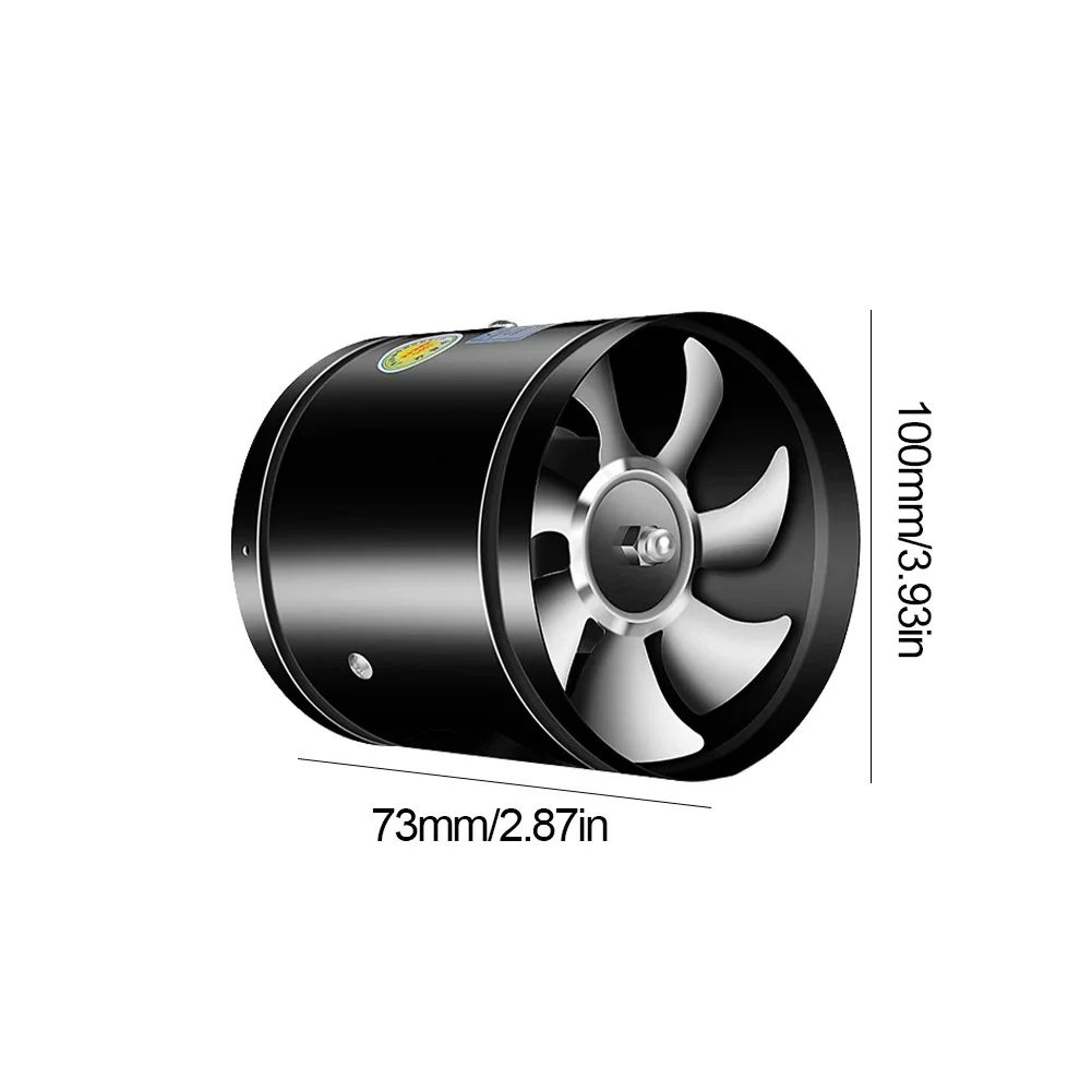 LowNoise Metal Duct Exhaust Fan For Bathroom  Kitchen Ventilation 48 Inch 1